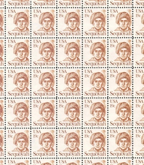 United States 19¢ Cherokee Nation Sequoyah Postage Stamp #1859 Pack of 100