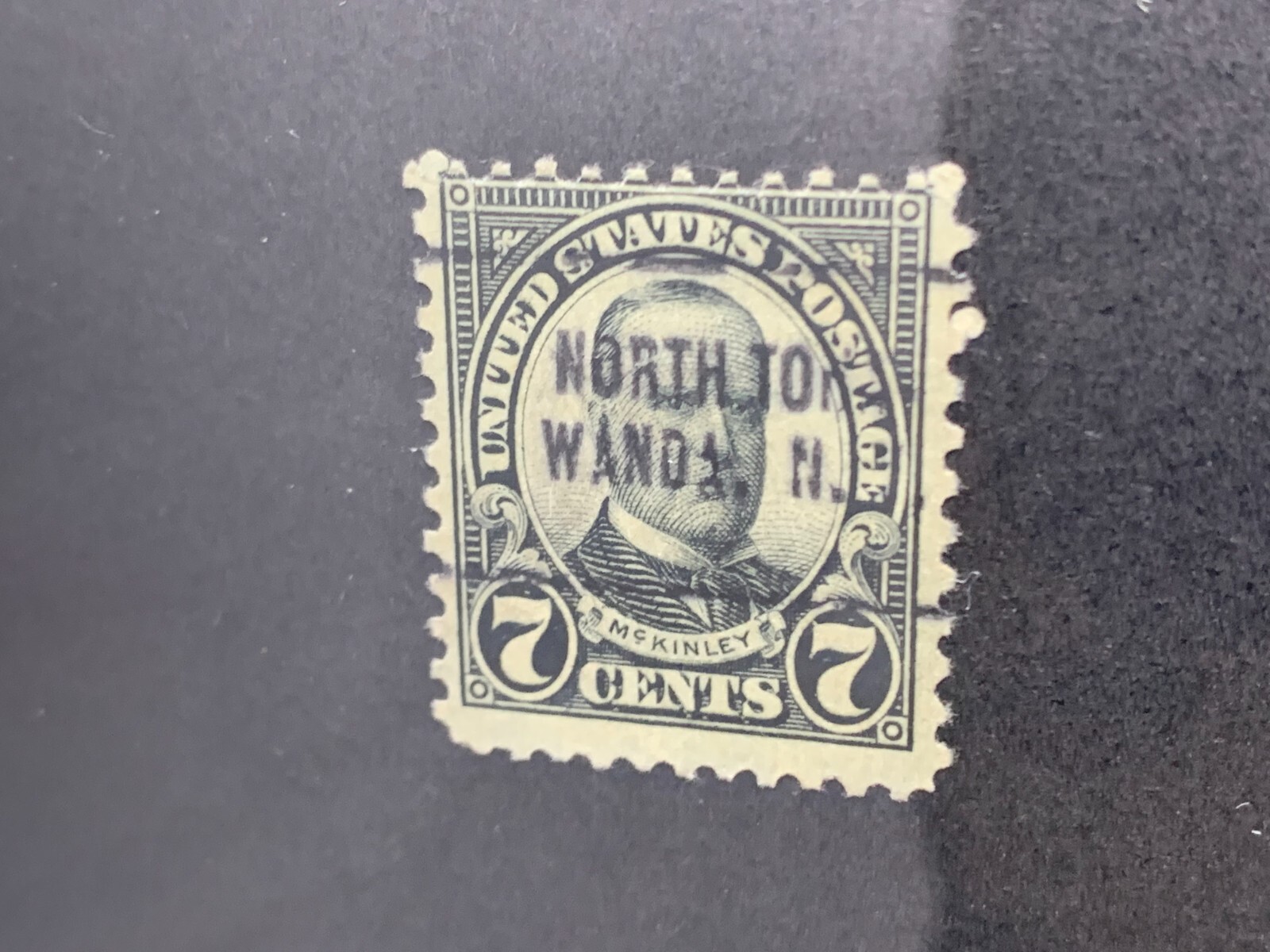 U.S. #559 Precancel – 7 cents McKinley Wanox Used (1x)