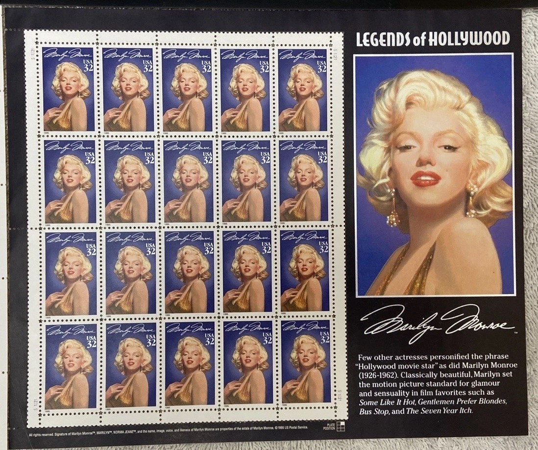 (4)Legends of Hollywood: Marilyn Monroe, John Wayne, Henry Fonda, Audrey Hepburn