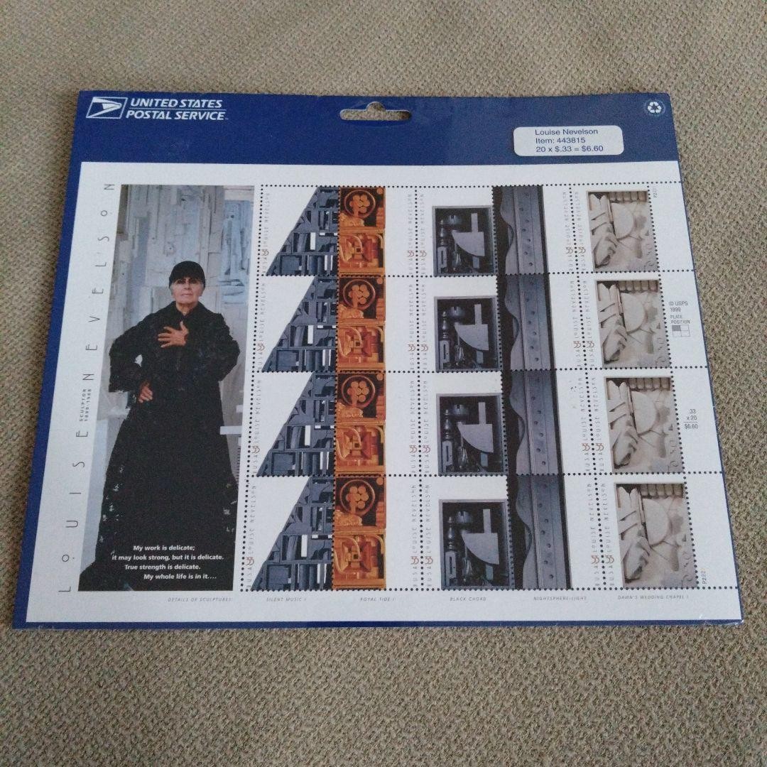 USA 1999 Louise Nevelson 33 cents 5 types 4 each