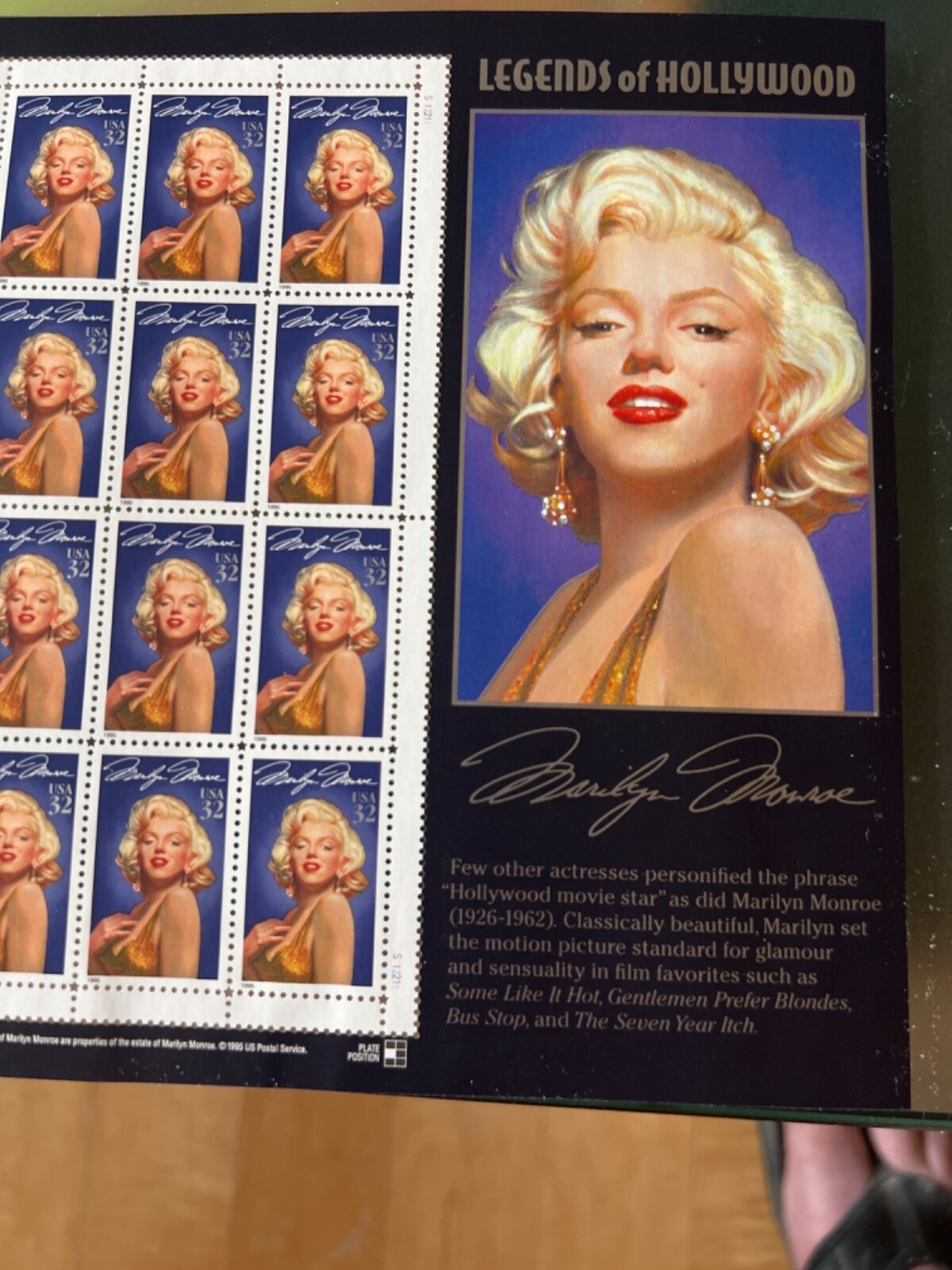 See photos. U. S. SC # 2967, SHEET OF 20 MARILYN MONROE MNH