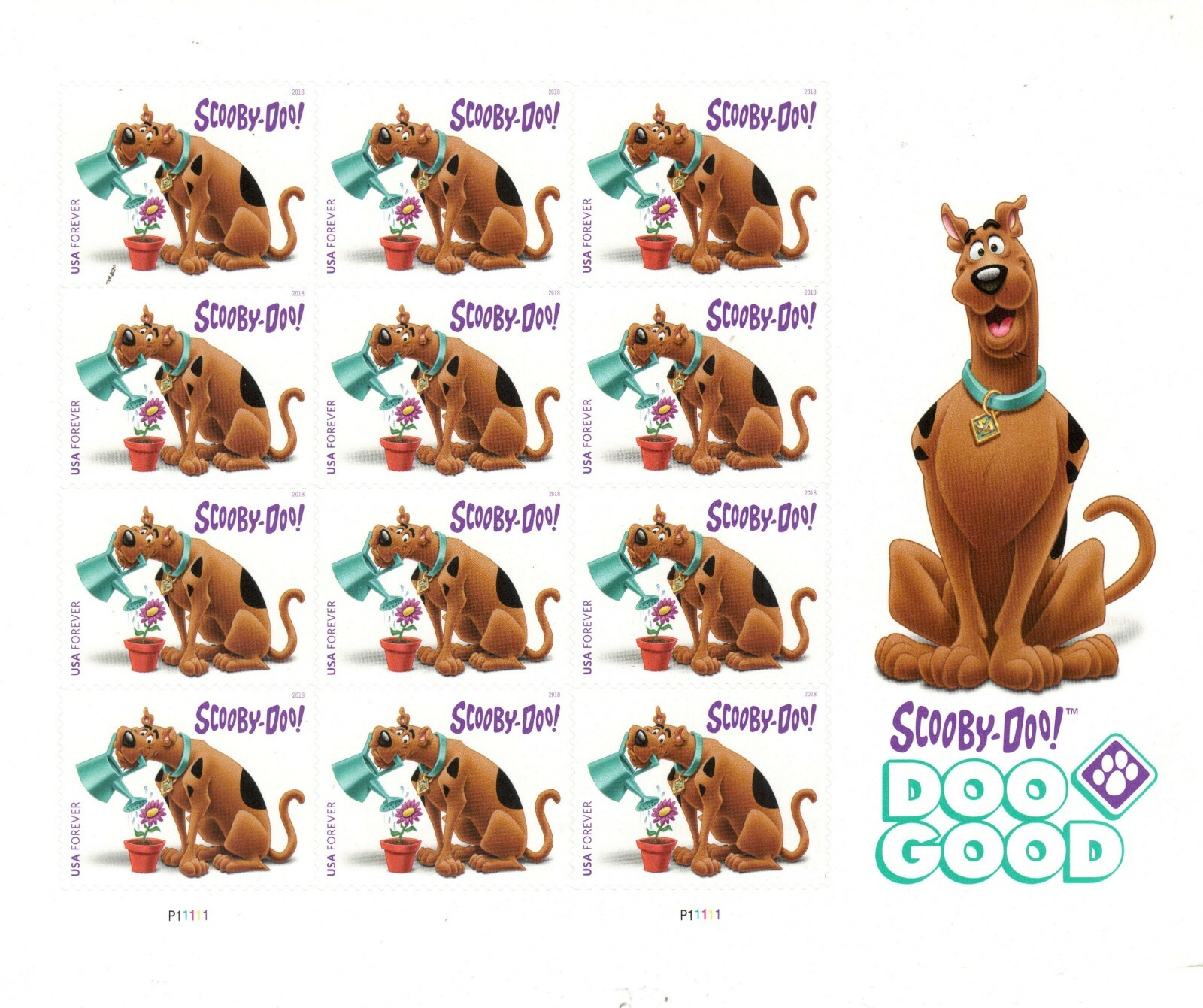 USPS New Scooby-Doo! Pane of 12