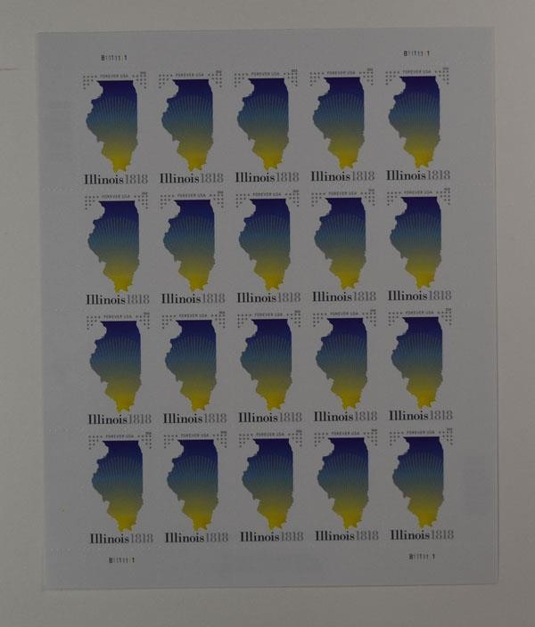 US SCOTT 5274 PANE OF 20 ILLINOIS STATEHOOD FOREVER STAMPS MNH