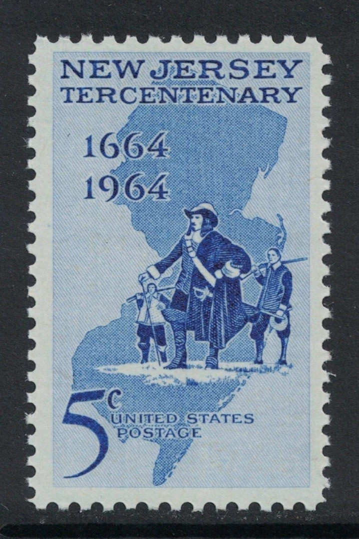 USA 1964 – New Jersey Tercentenary, Carteret – MNH U.S. 5 Cent Stamp – Sc. #1247