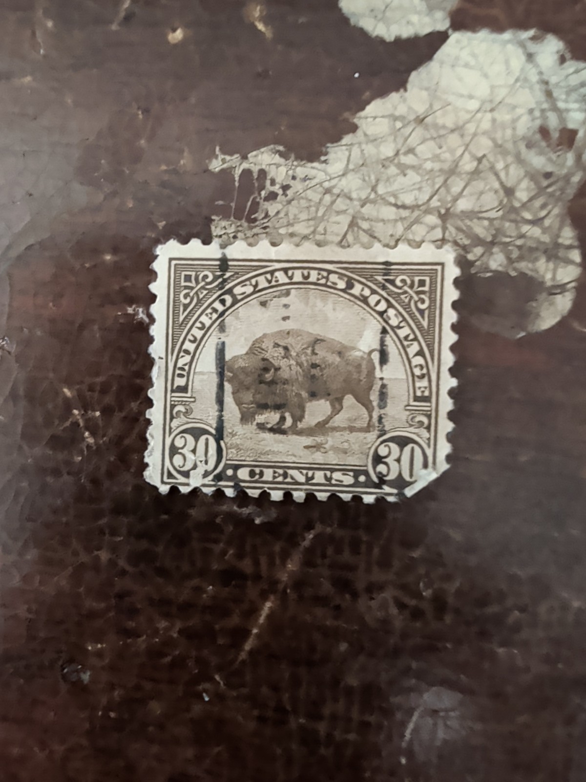 US Scott #700 American Buffalo 30c Olive Brown 1931 Used Stamp Vintage