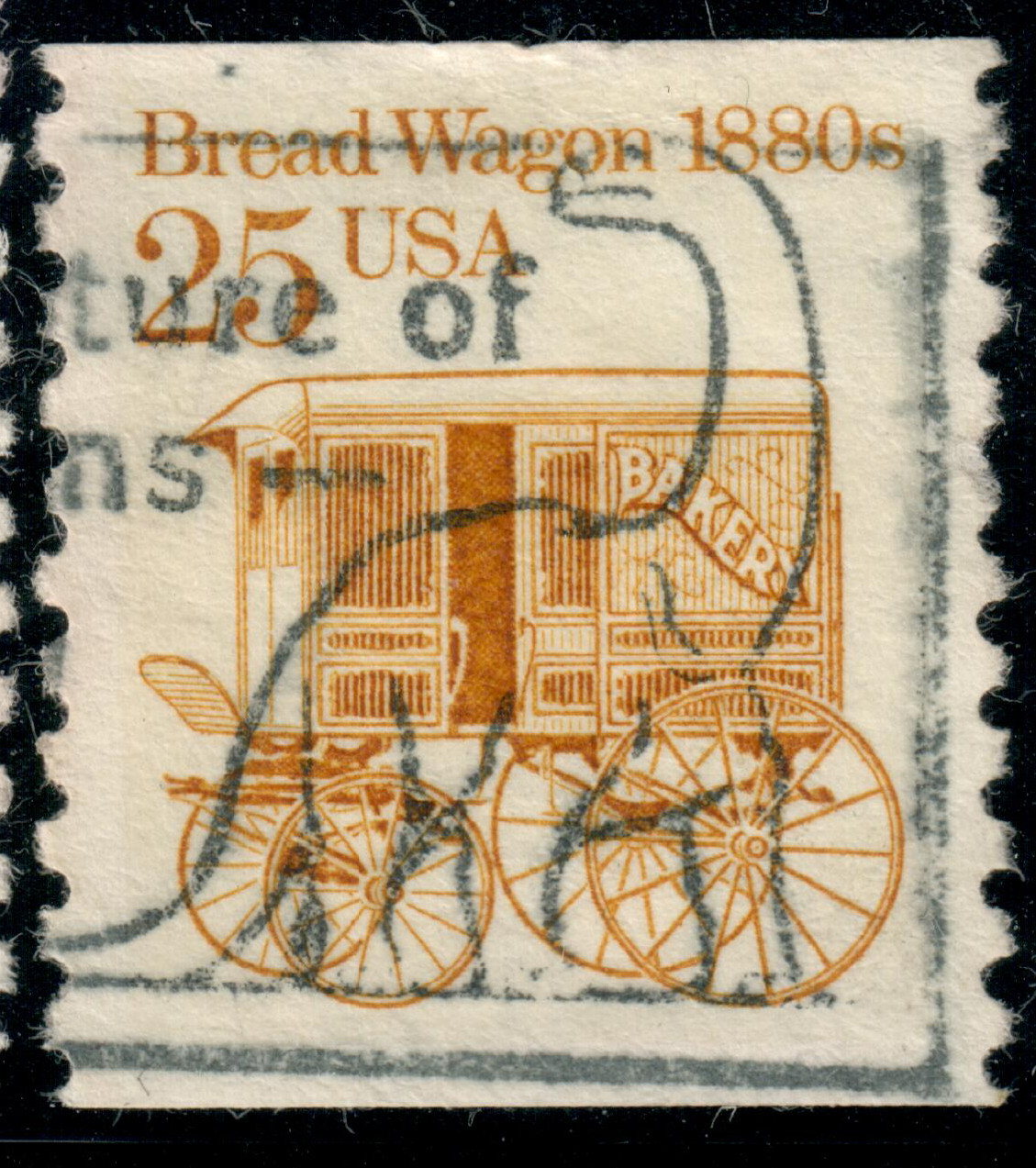 USA – 1985 – Transportation – Bread Wagon 1880s – 25¢ – #3753