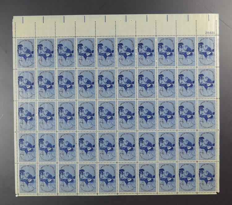 US SCOTT 1155 SHEET OF 50 EMPLOY THE HANDICAPPED STAMPS 4 CENT FACE MNH