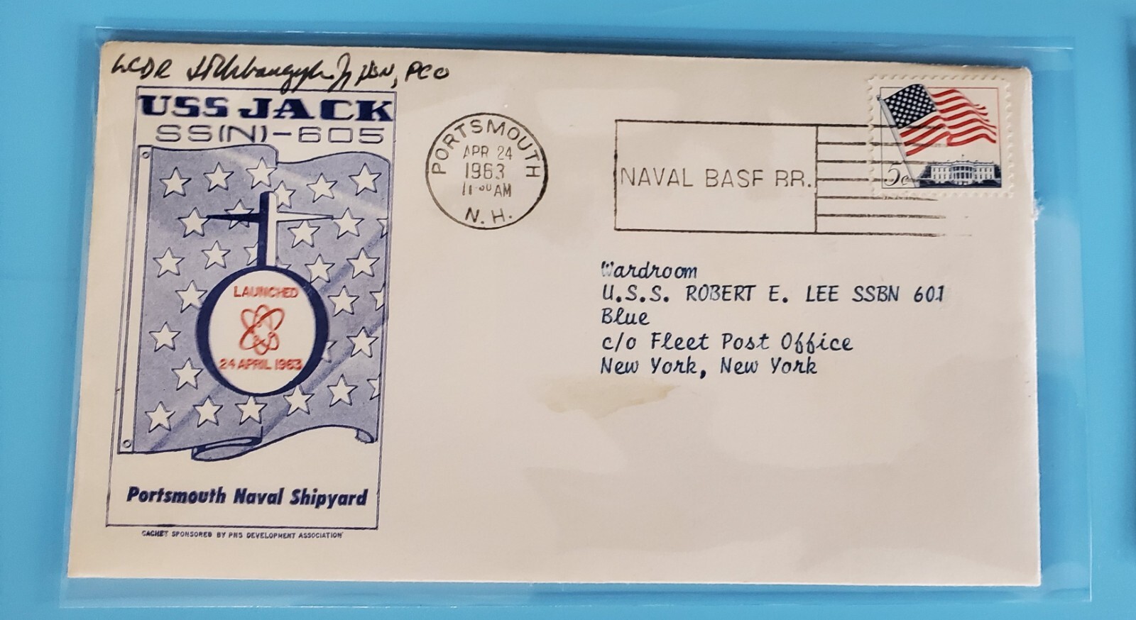 5  Vintage U.S Navy Stamped Envelopes 1960s – Bancroft, USS Jack, Atomic Navy
