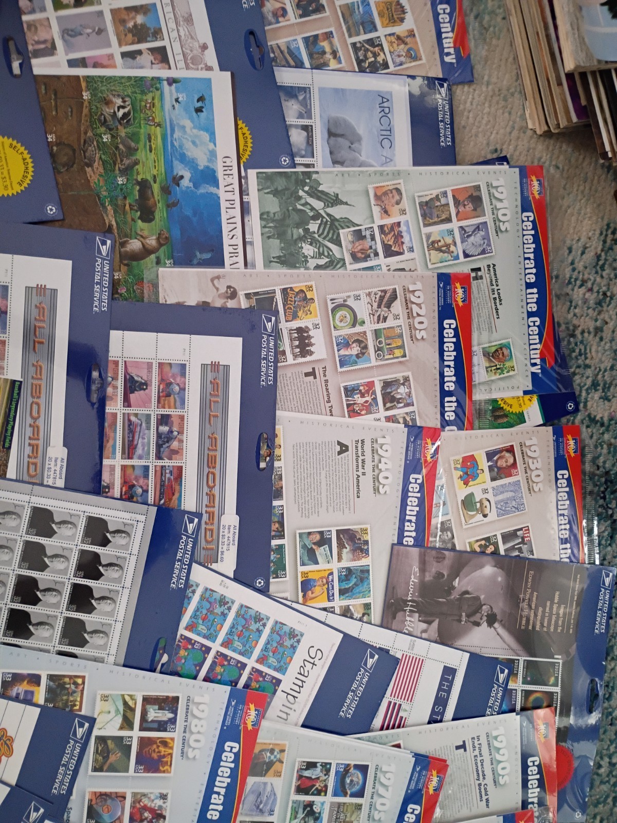 US Postage Stamps Face Value $175 Unused Great Collection Of Stamps