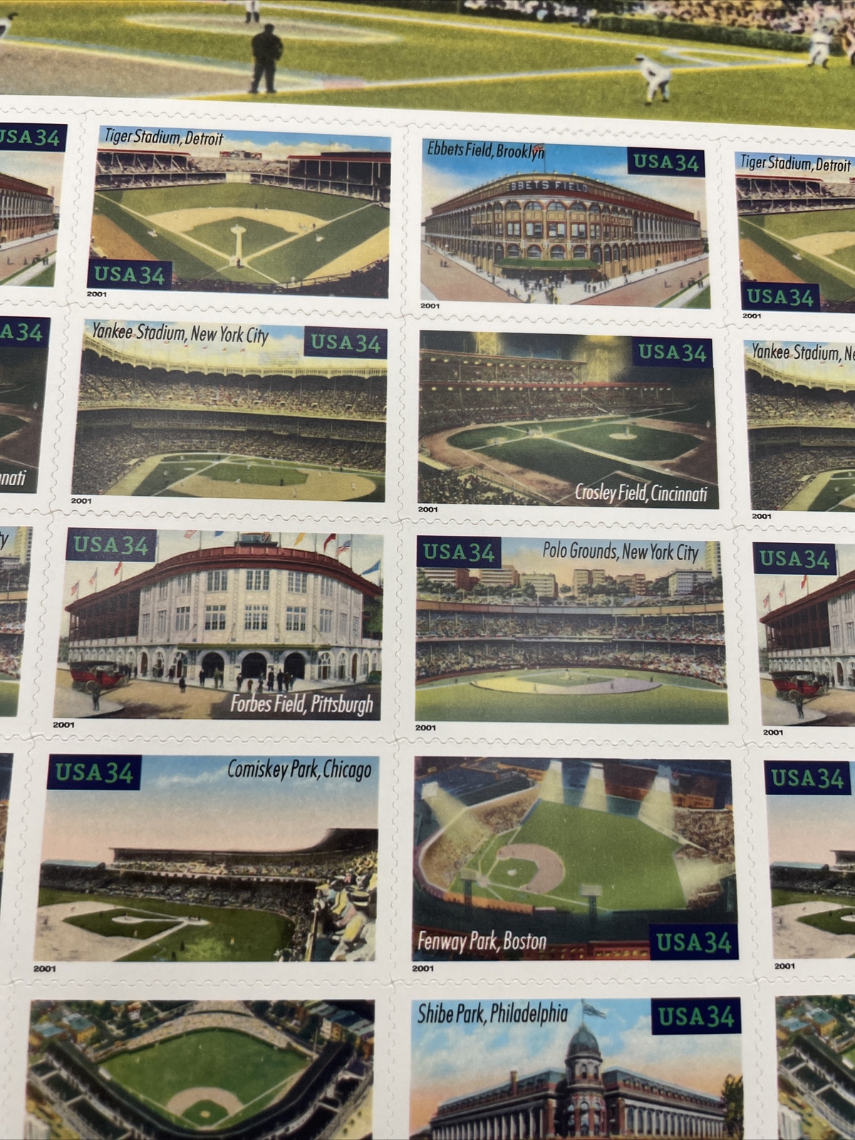 2000 USPS Stamps BASEBALL’S LEGENDARY PLAYING FIELDS 20 @ 34c ~ MNH ~ Scott 3997