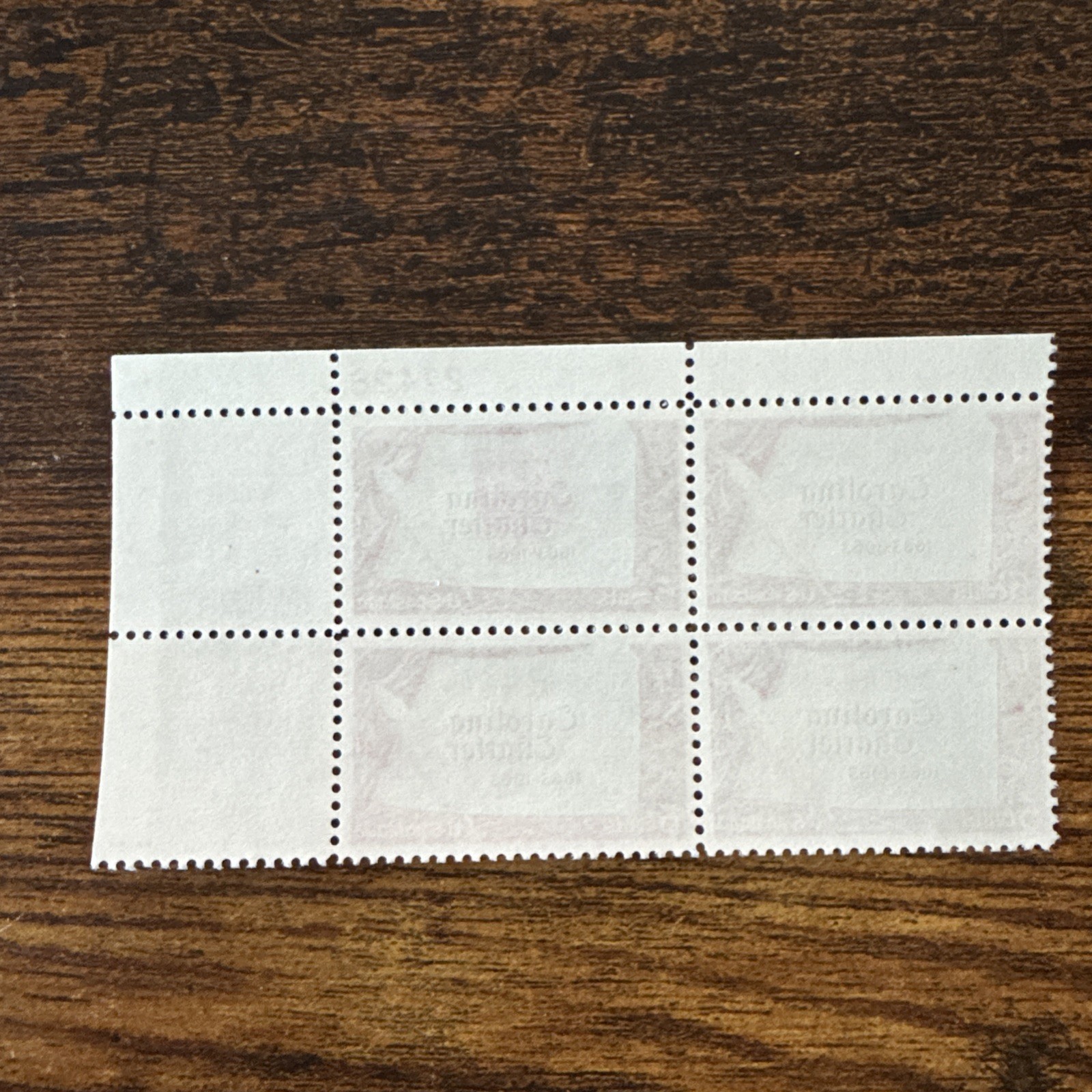1963 US First Page of Carolina Charter 5c Plate Block of 4 Sc # 1230 MNH