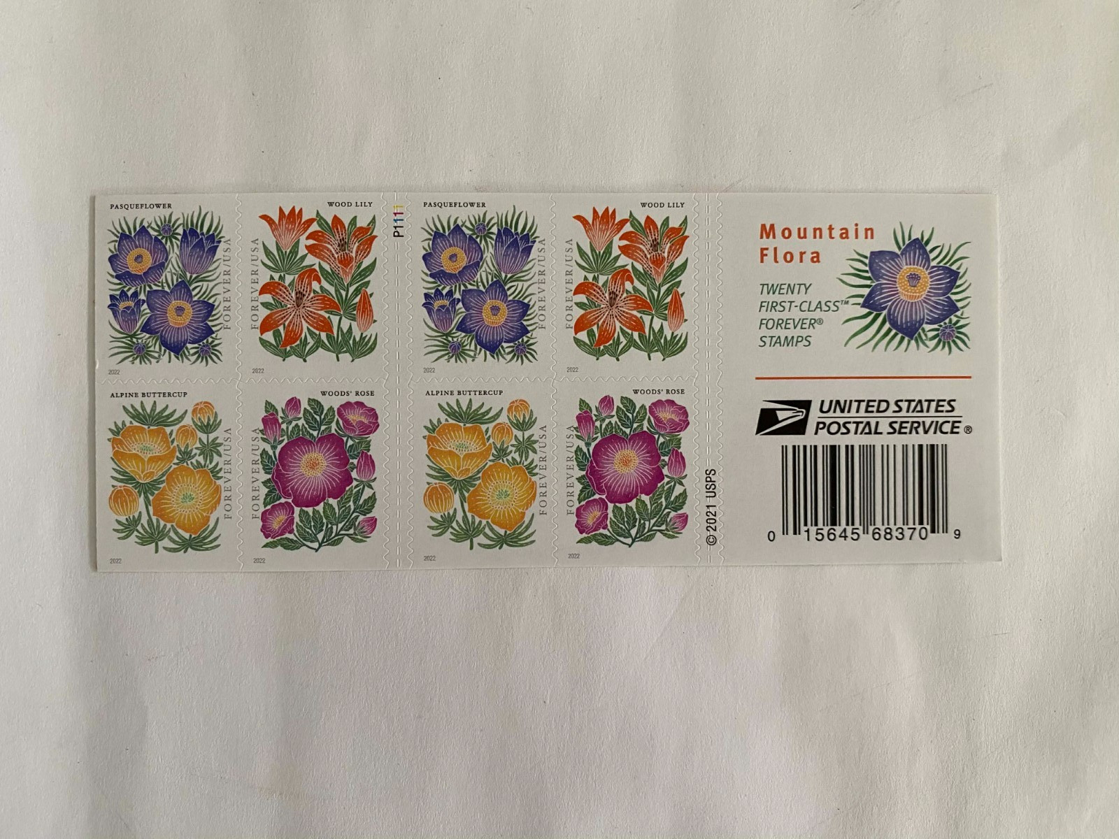 20 Mountain Flora First Class Forever Stamps Wedding Booklet – USPS stamp – NEW