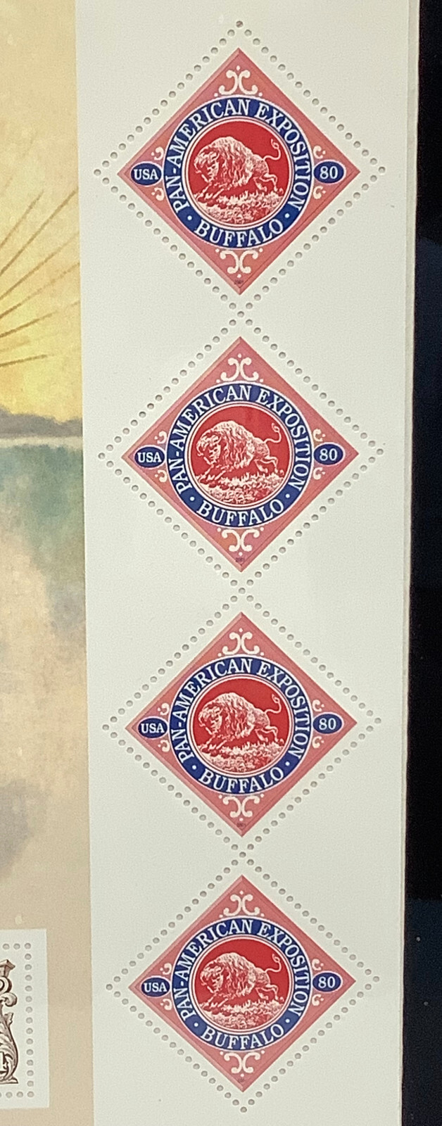 US SCOTT 3505 SHEET OF 7 PAN AMERICAN INVERTS STAMPS $3.27 FACE MNH