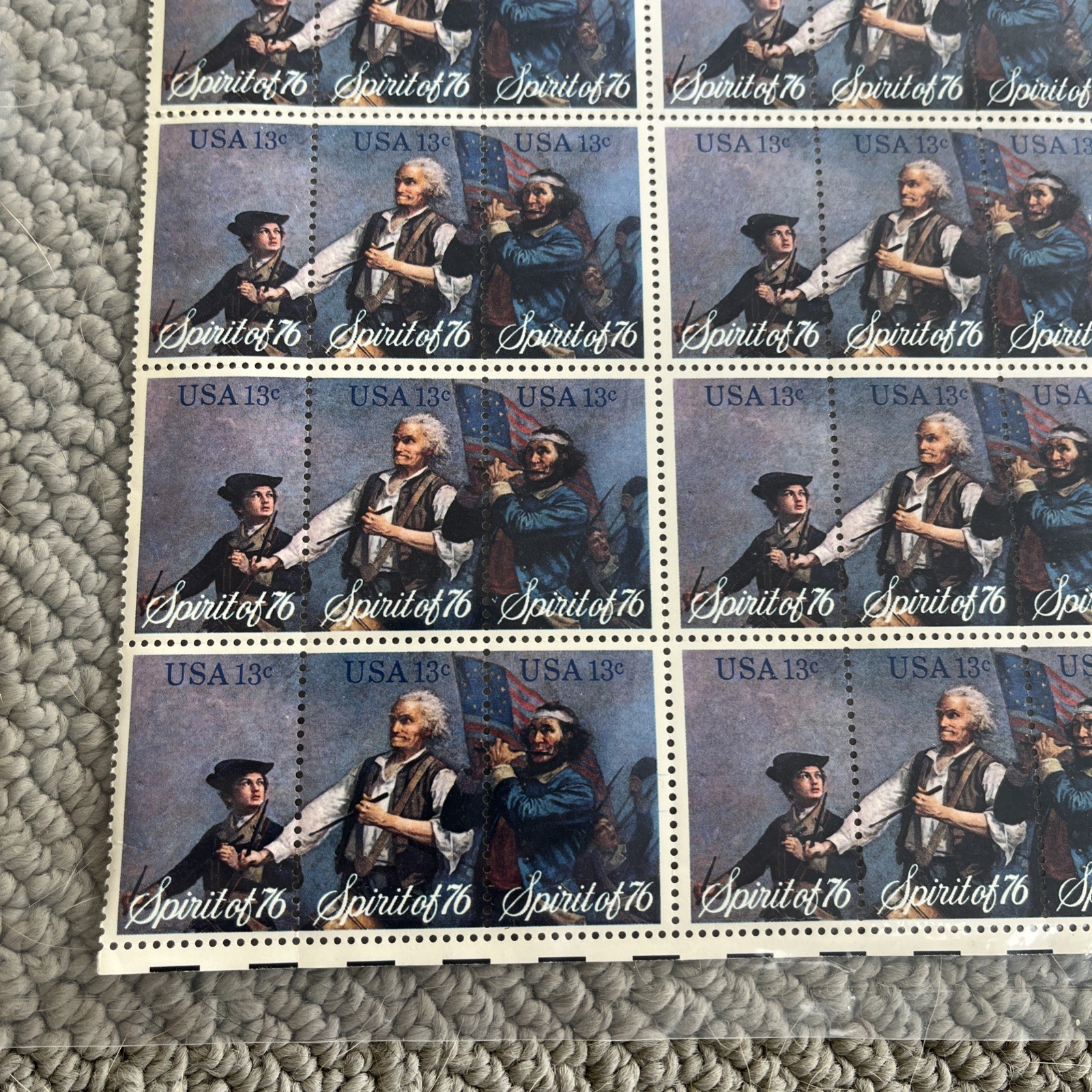 US SCOTT 1629 – 31 SHEET OF 30 SPIRIT OF 76 STAMPS 13 CENT FACE MNH
