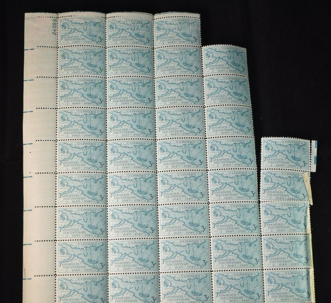 SCOTT 984 45 ANNAPOLIS TERCENTENARY STAMPS 3 CENT FACE MNH