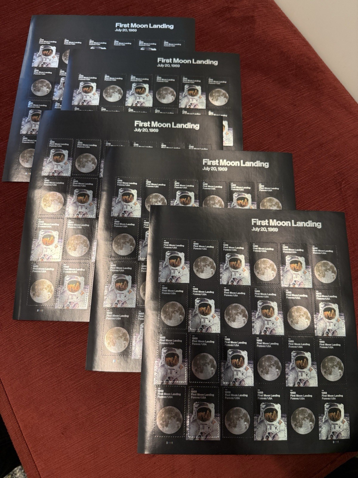 120 Forever Stamps – First Moon Landing 2019 Forever stamp 5 Sheets for Letters