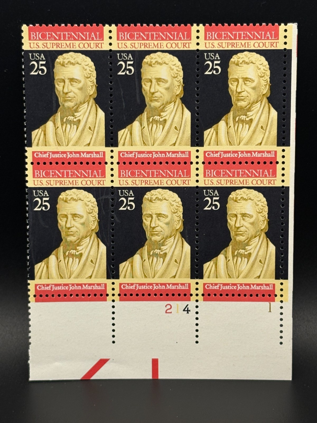 Multiple sets of Plate Block US Postage Stamps from the 90s (2)