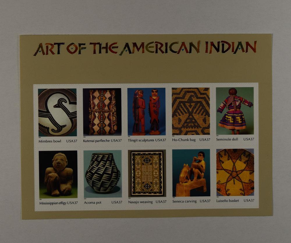 US SCOTT 3873 ART OF THE AMERICAN INDIAN PANE OF 10 STAMPS 37 CENT FACE MNH