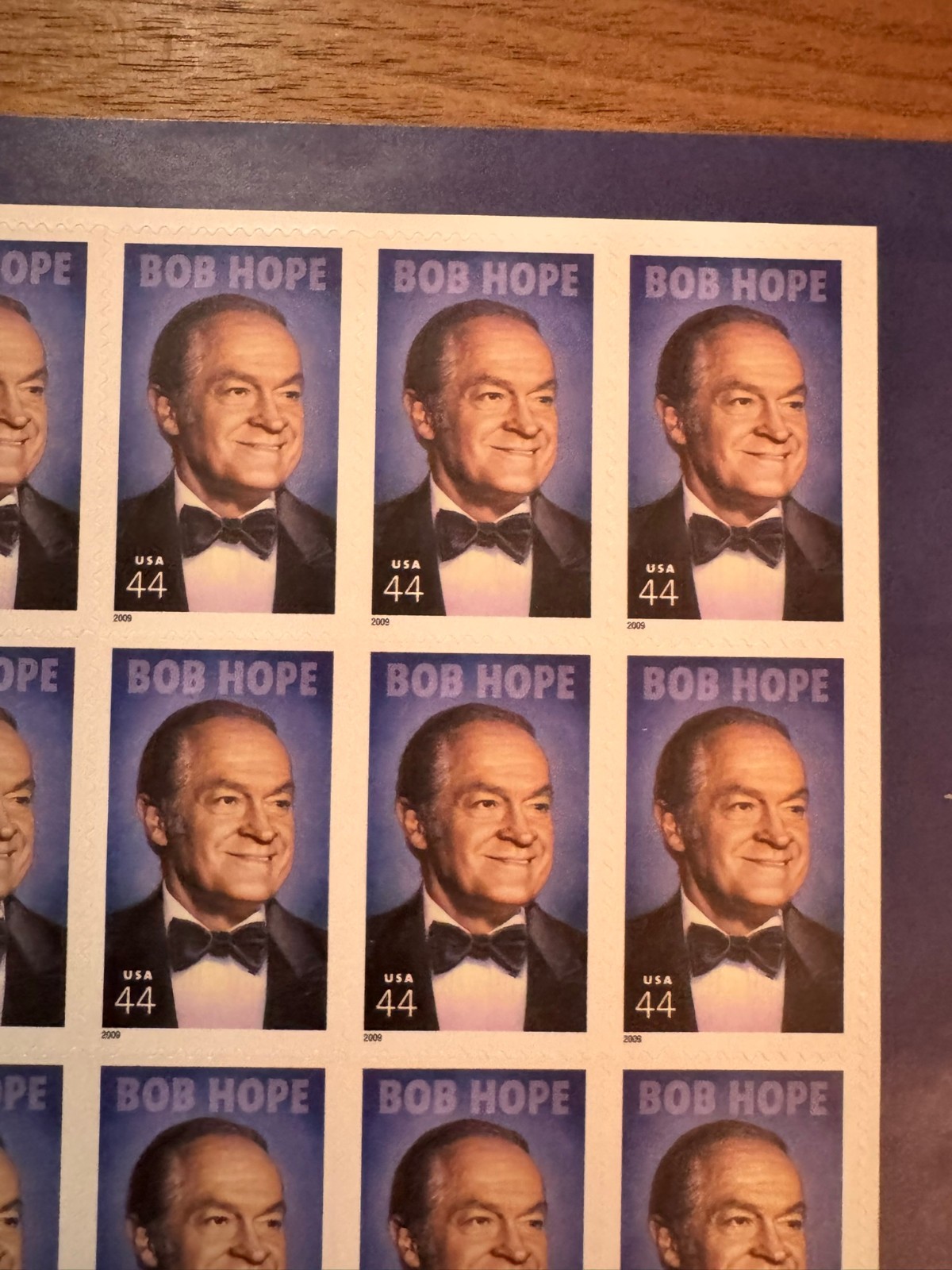 USPS 2009 Bob Hope 44¢ Commemorative Stamp Sheet – Thanks for the Memory MNH