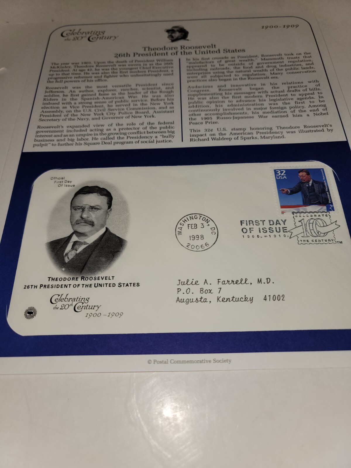 Celebrating The 20th Century 1900-1909 Theodore Roosevelt 26th President Of The