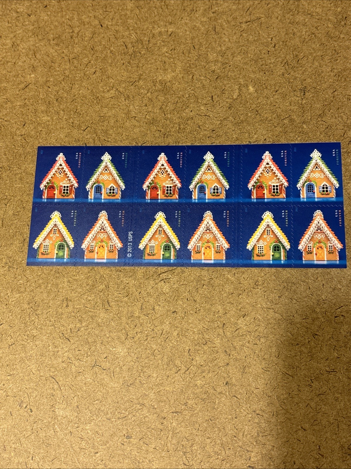 OUT OF PRINT! NEW 2013 GINGERBREAD HOUSES 20 USPS FOREVER STAMPS SHEET MNH XMAS