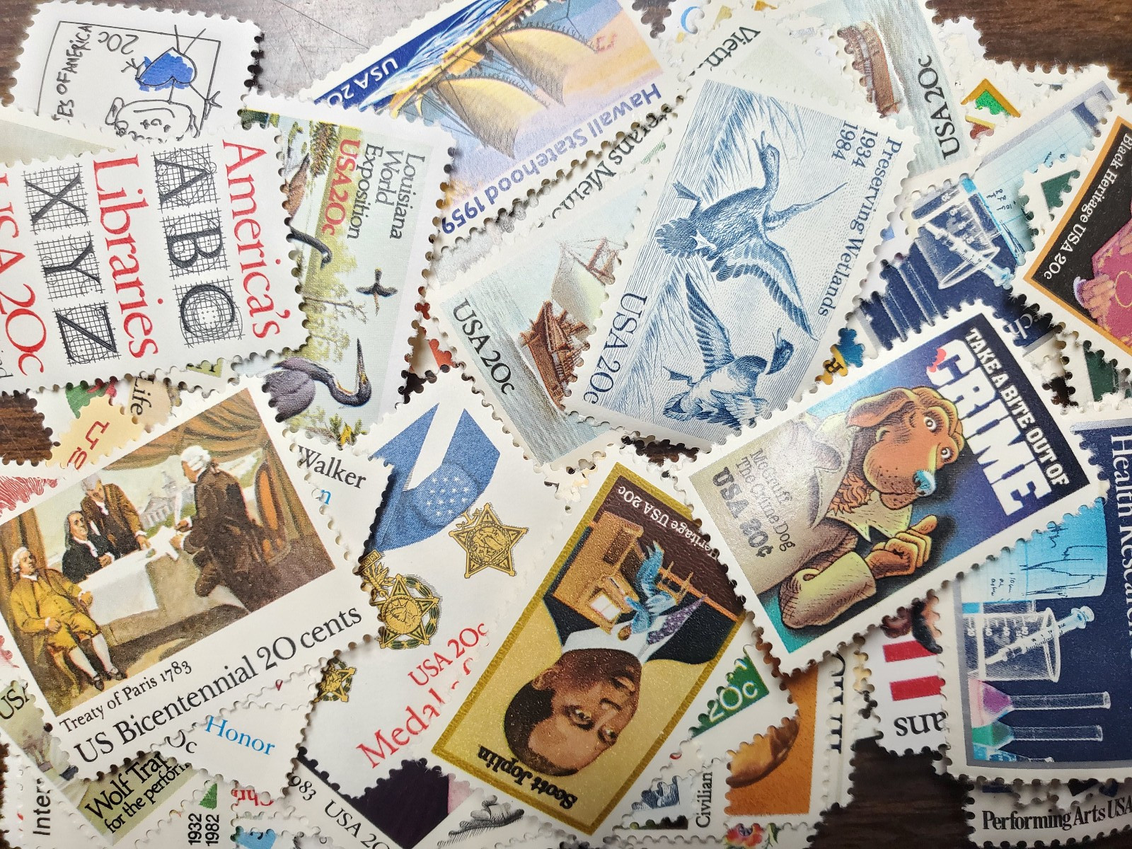 US Discount Bulk Postage – $20 Worth of 20 Cent Stamps – 100 Stamps Below Face!