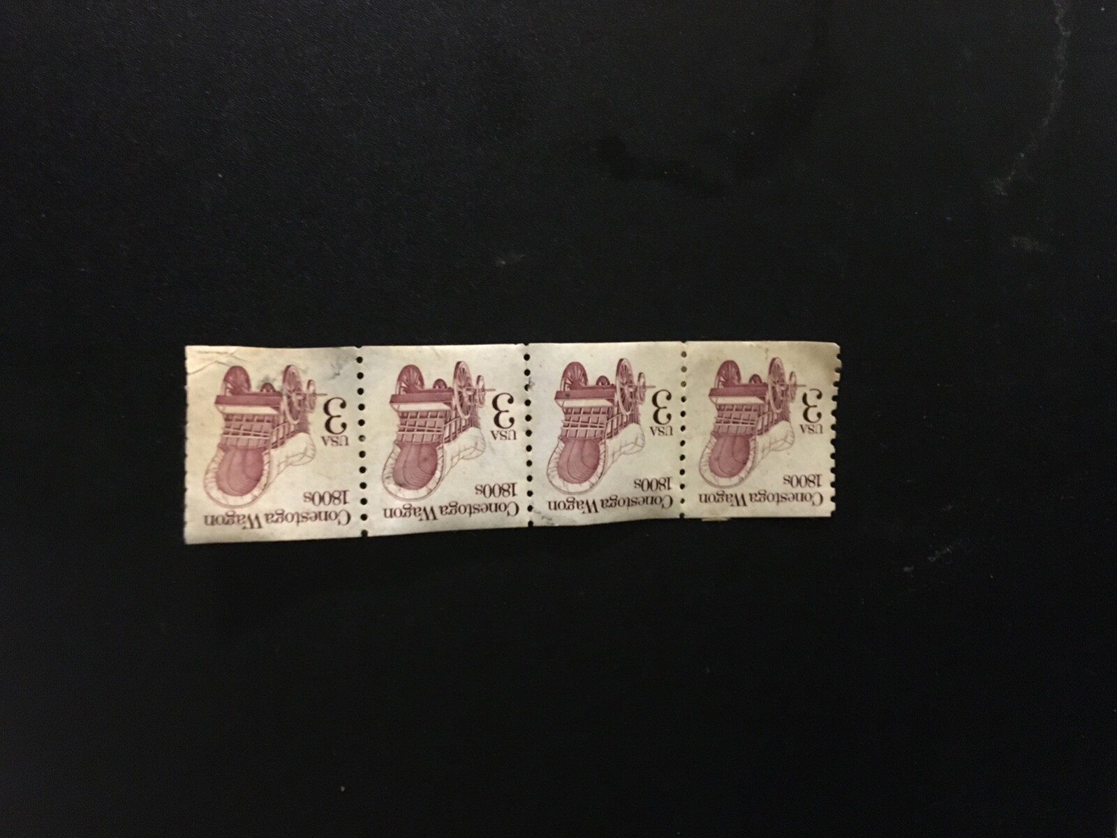 Conestoga Wagon-1800’s 3 cent Stamp (4pcs) good condition 