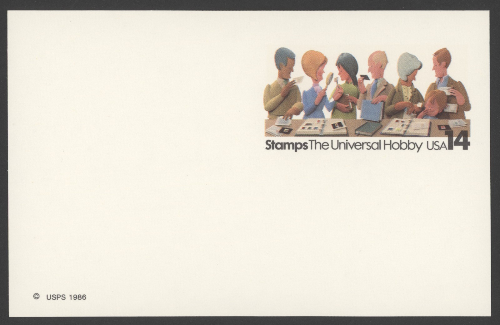 1986 US Scott #UX110, 14c Stamp Collecting Postal Card, Mint