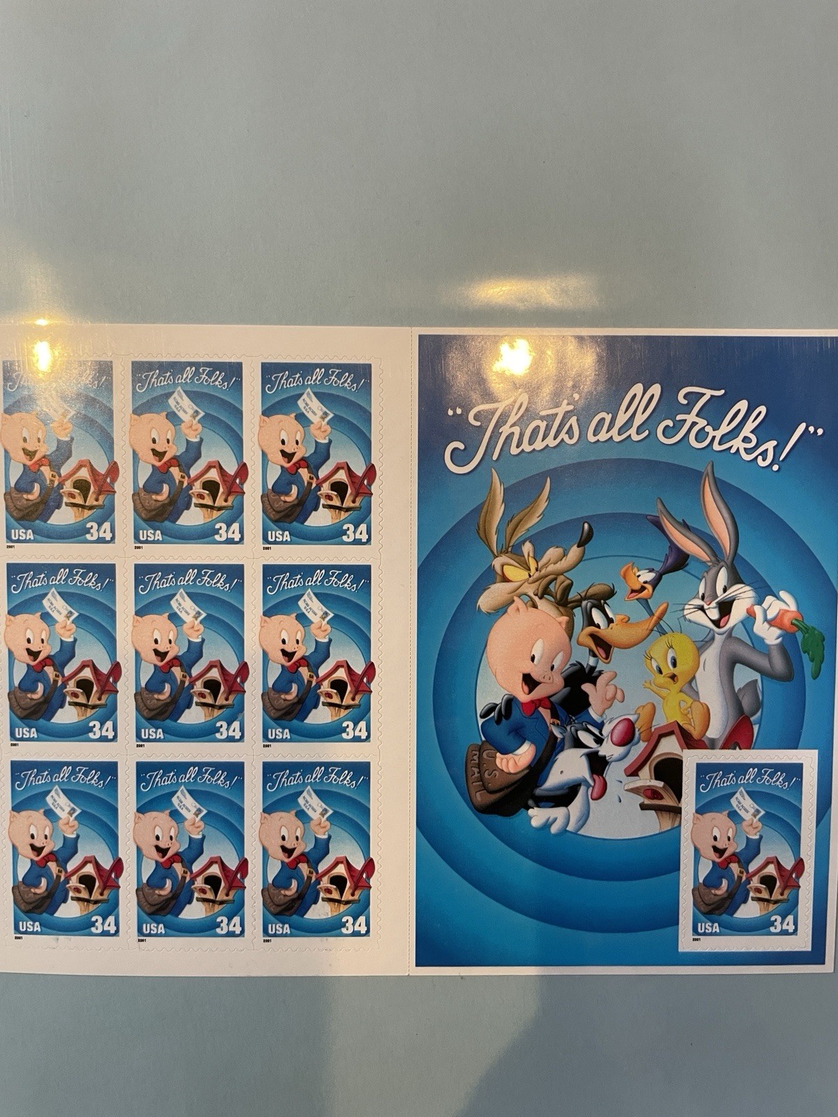 Five Booklets x 10 = 50 of LOONEY TUNES Bugs Bunny Complete Set US Postage Stamp