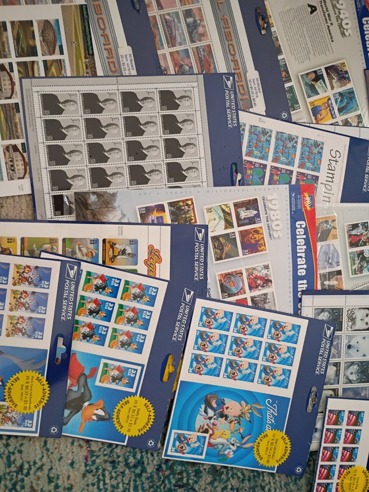 US Postage Stamps Face Value $175 Unused Great Collection Of Stamps