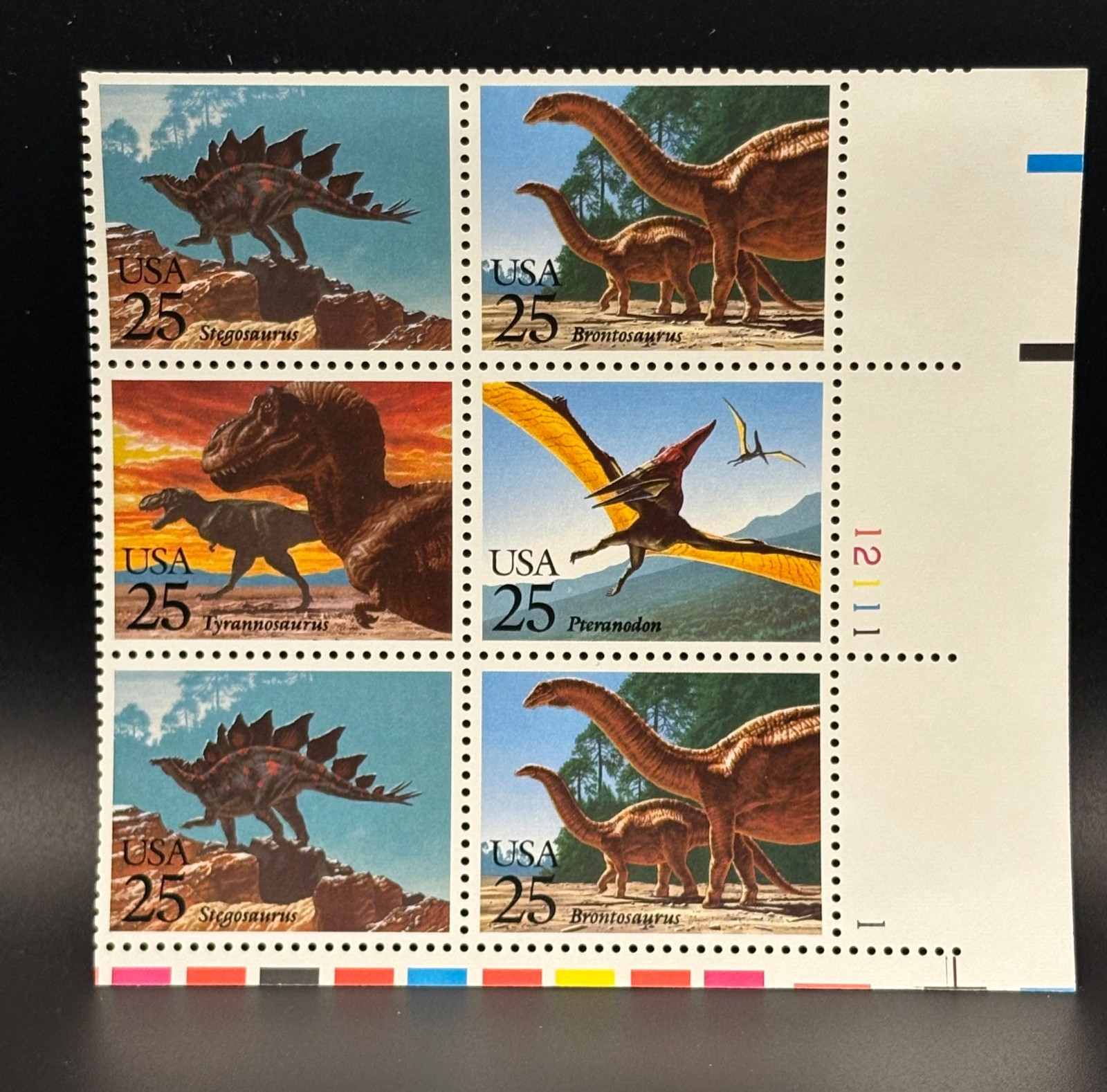 Multiple sets of Plate Block US Postage Stamps from the 90s (3)