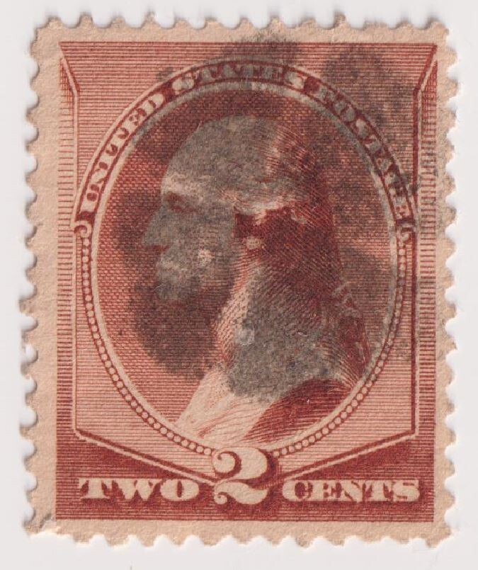 SC 210 – 2 Cent Red Brown – 1881-82 – Washington – Used (#6)