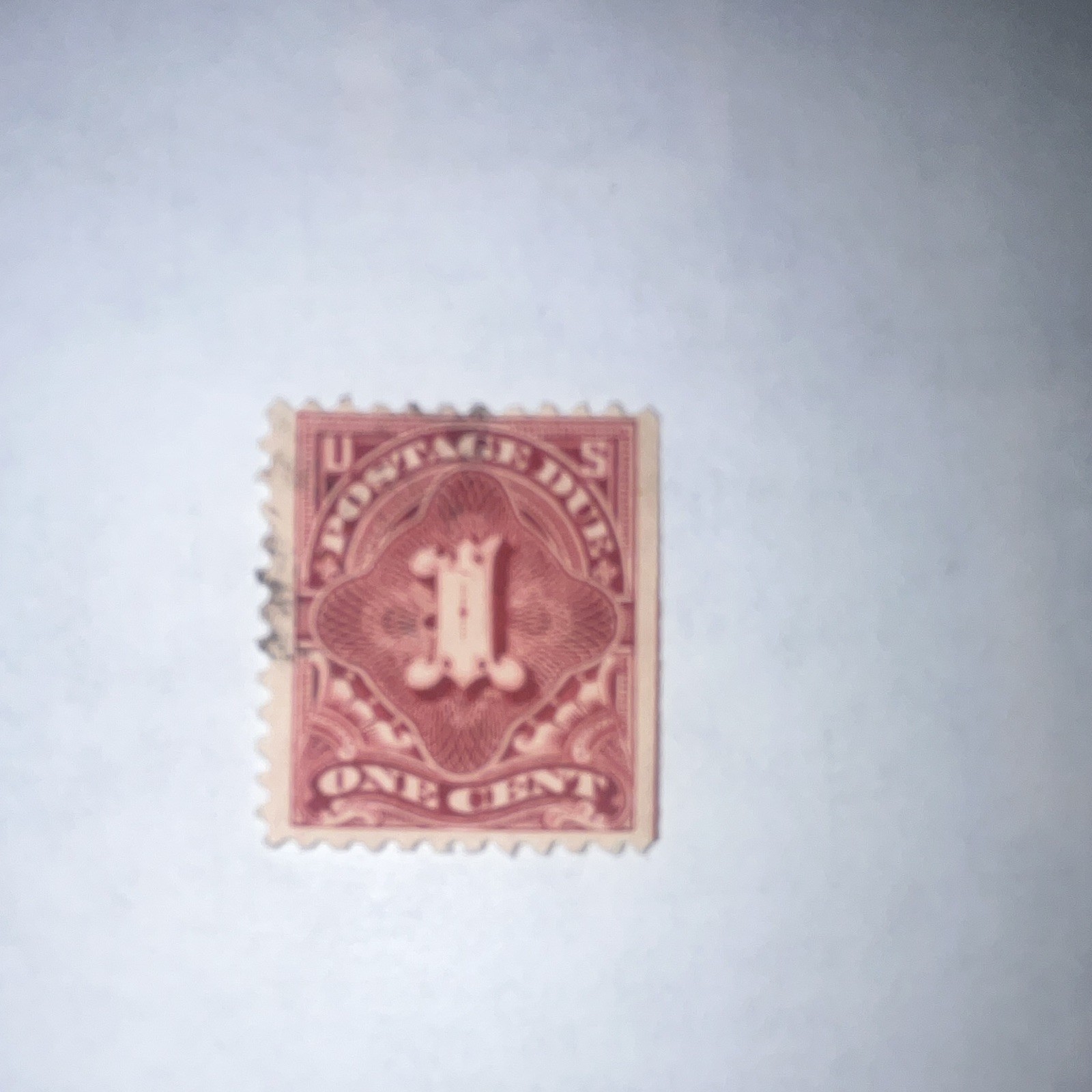 US 1 Cent Numeral Postage Stamp Single, Carmine, Used