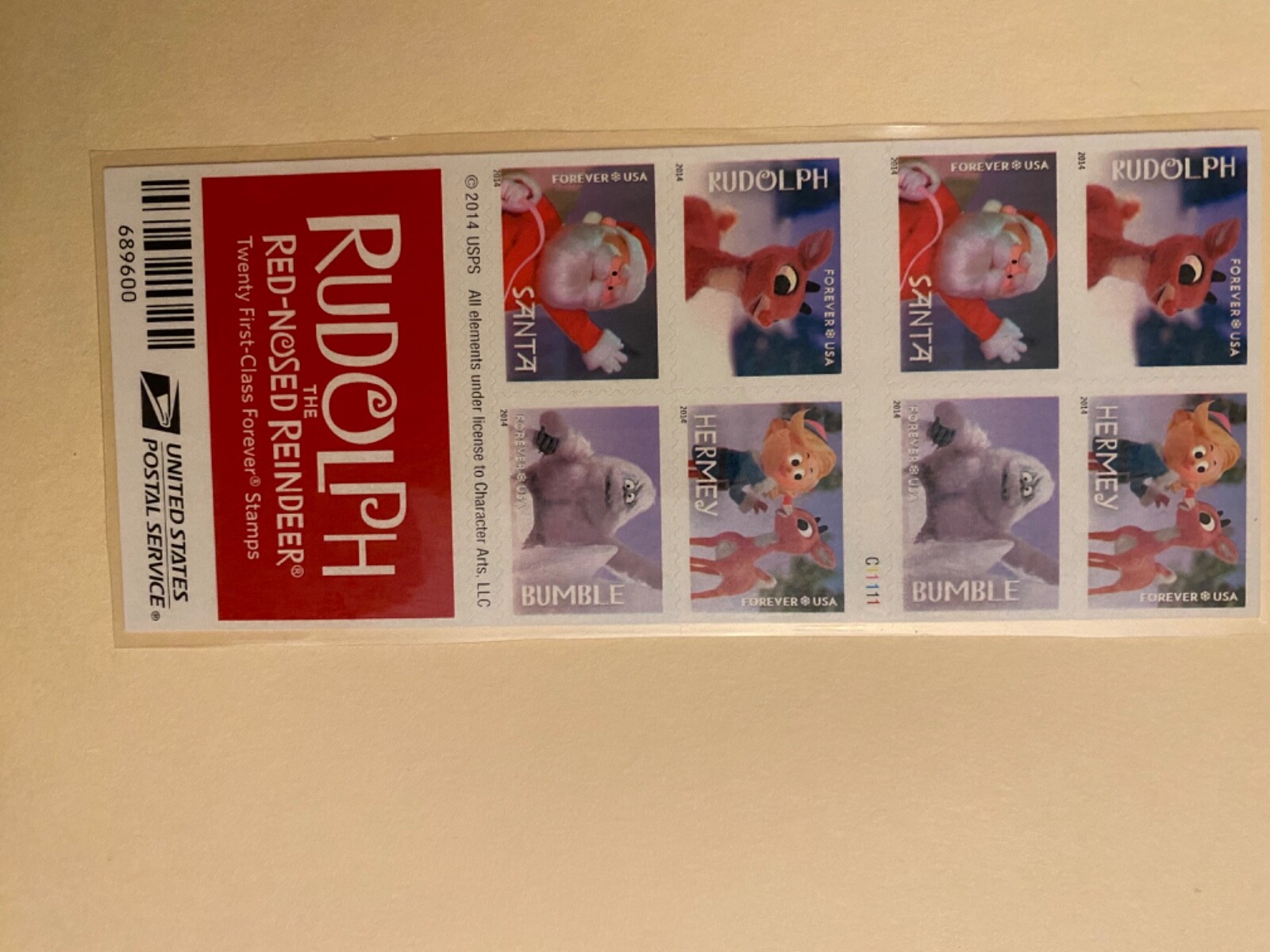 rudolph the red nosed reindeer stamp sheet M/NH