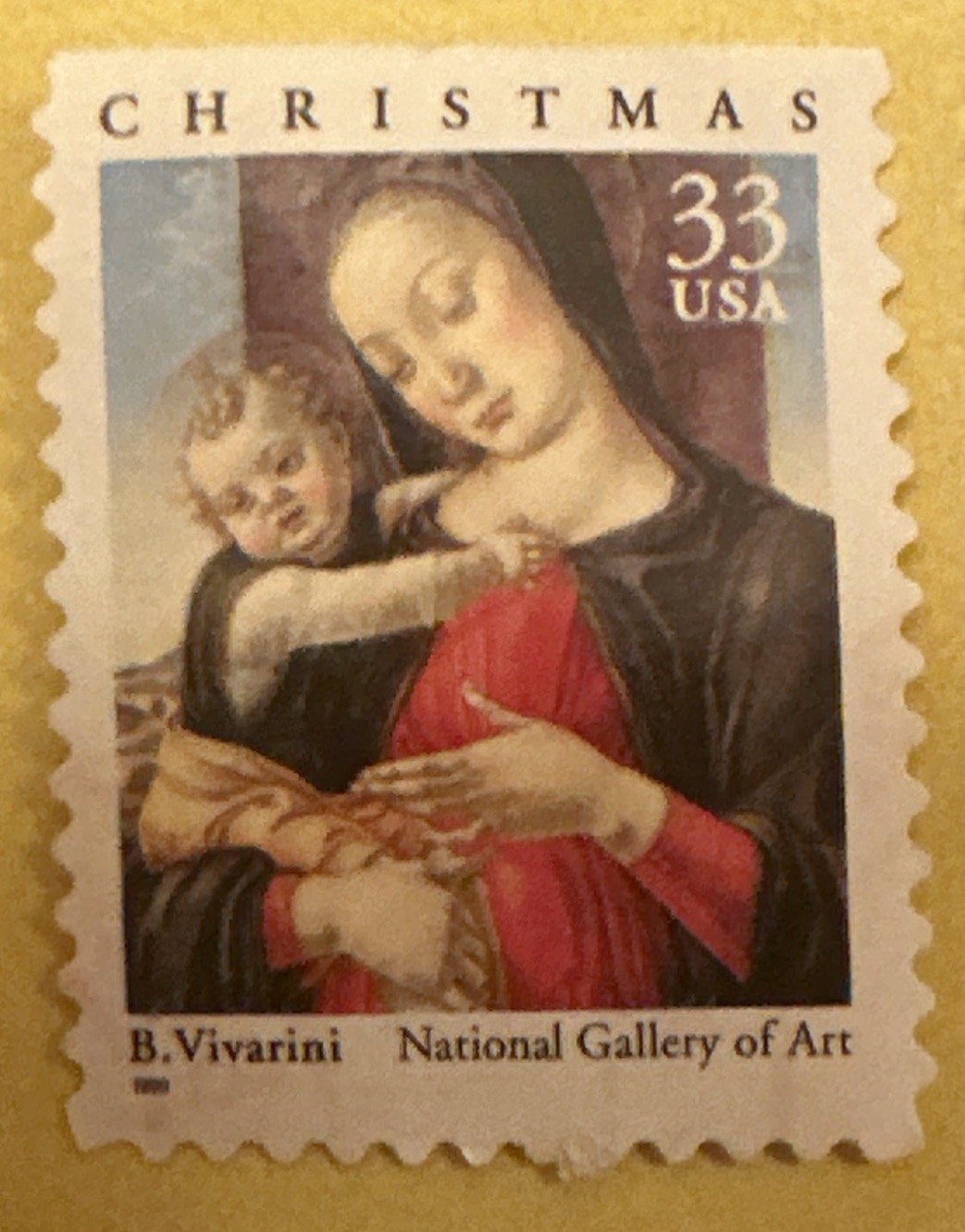 1999 USA “Madonna and Child” 33 Cent #3335 Christmas Stamps Lot of 23 Unused