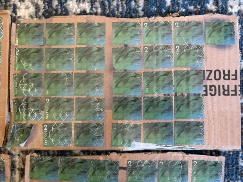 $196.00 —98 U.S. US POSTAL USED UNCANCELLED FOREVER OTHER STAMPS ON PAPER