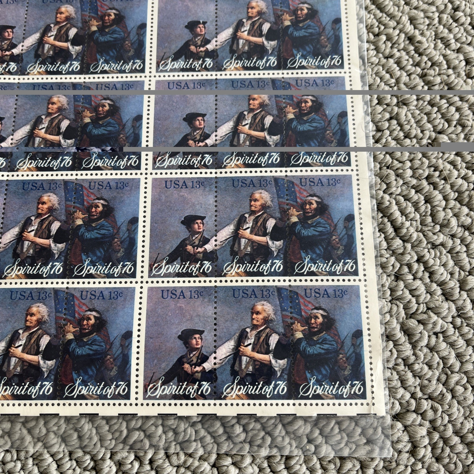 US SCOTT 1629 – 31 SHEET OF 30 SPIRIT OF 76 STAMPS 13 CENT FACE MNH