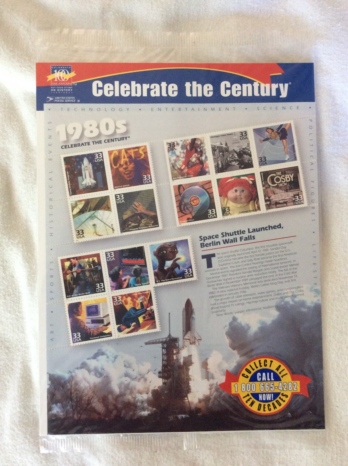 USPS CELEBRATE THE CENTURY 10 SHEET SET POSTAGE STAMPS 1900s – 1990s UNOPENED