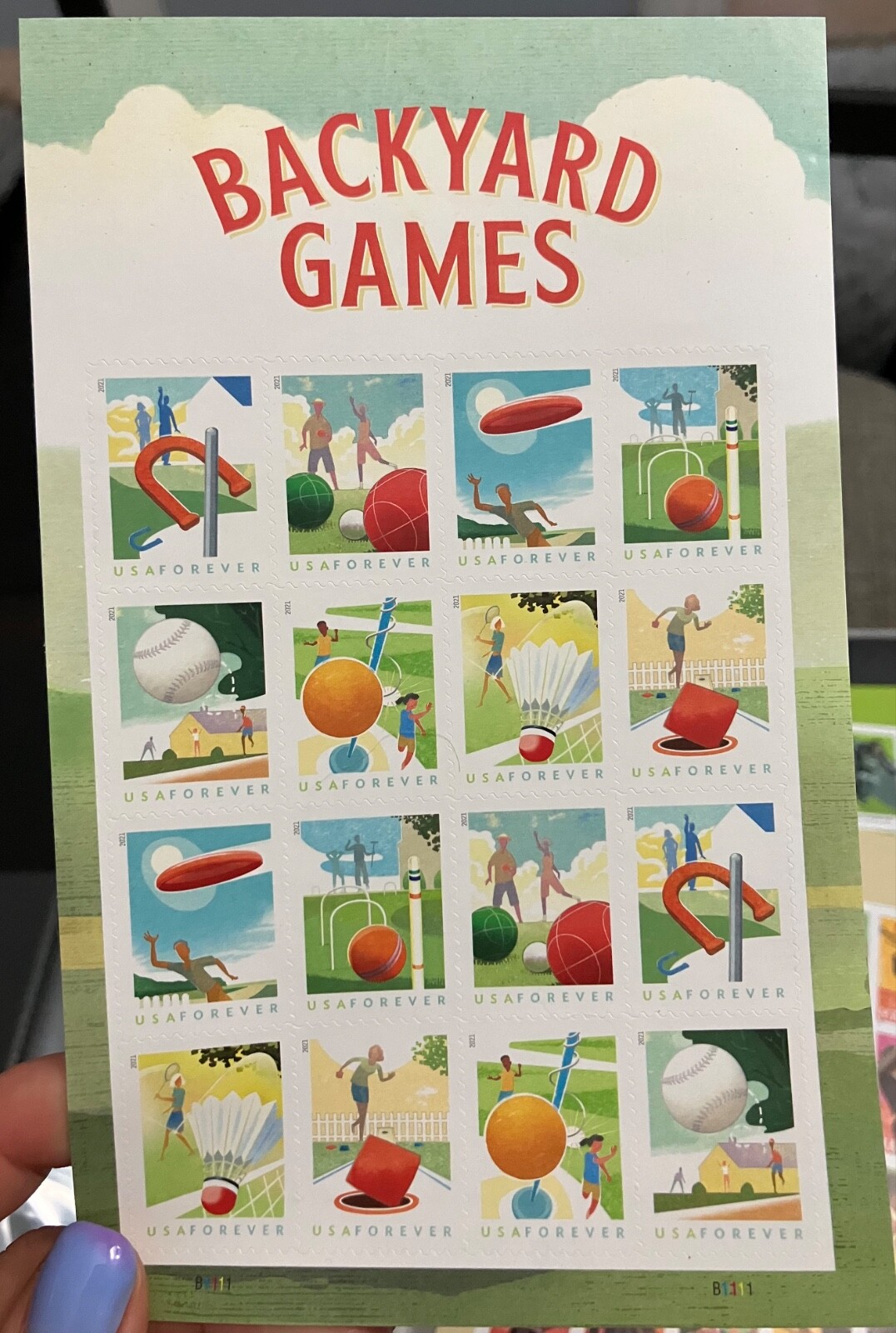 BACKYARD GAMES 16 count USA Forever stamps-NEVER USED