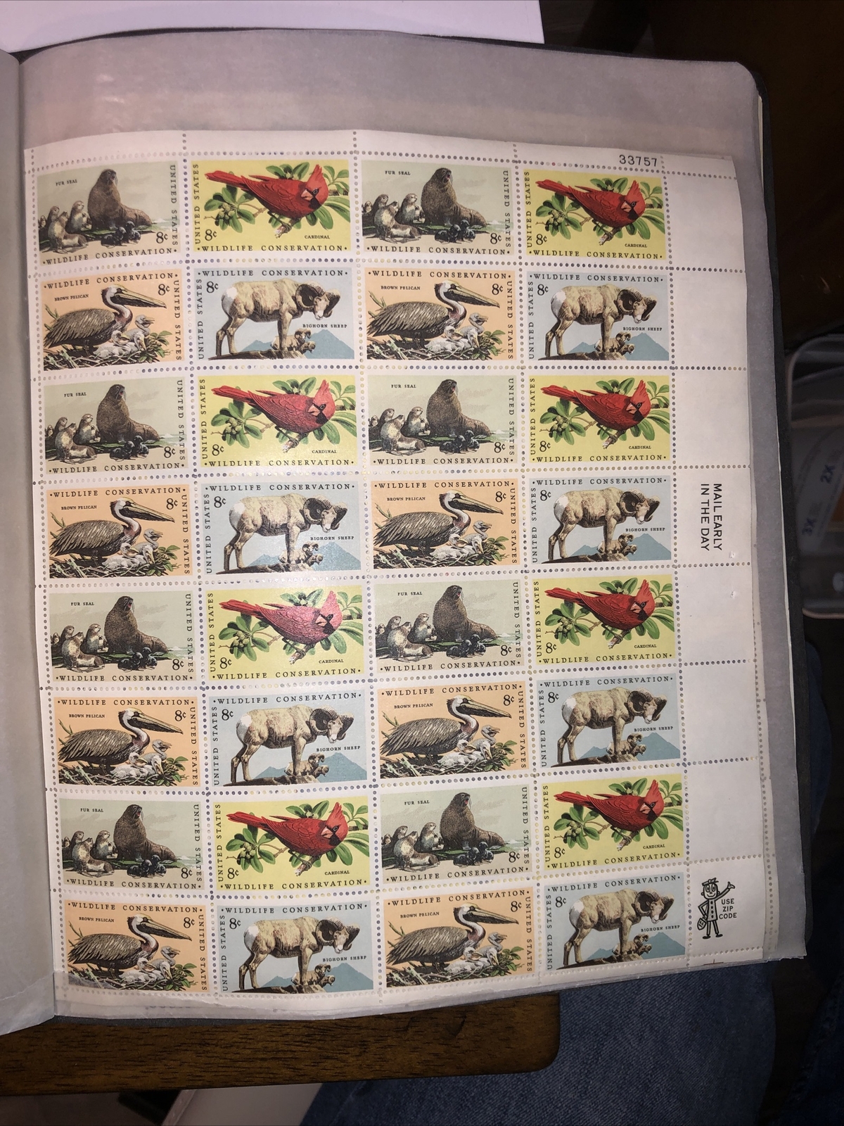 Scott # 1464 – 1467 8 Cent Wildlife Conservation Mint Sheet U.S. Postage Stamp