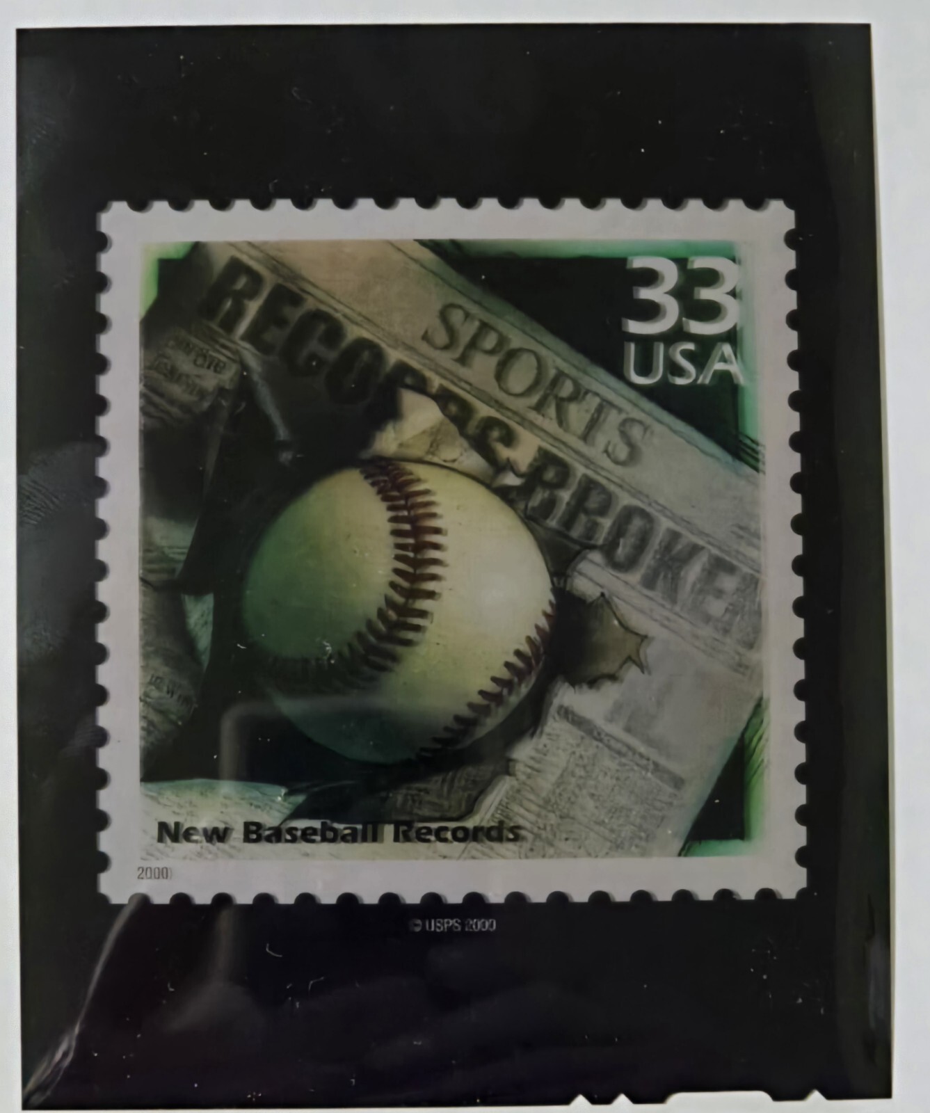 2000 US Scott #3191a USPS Publicity Photo Negative Baseball Broken Records