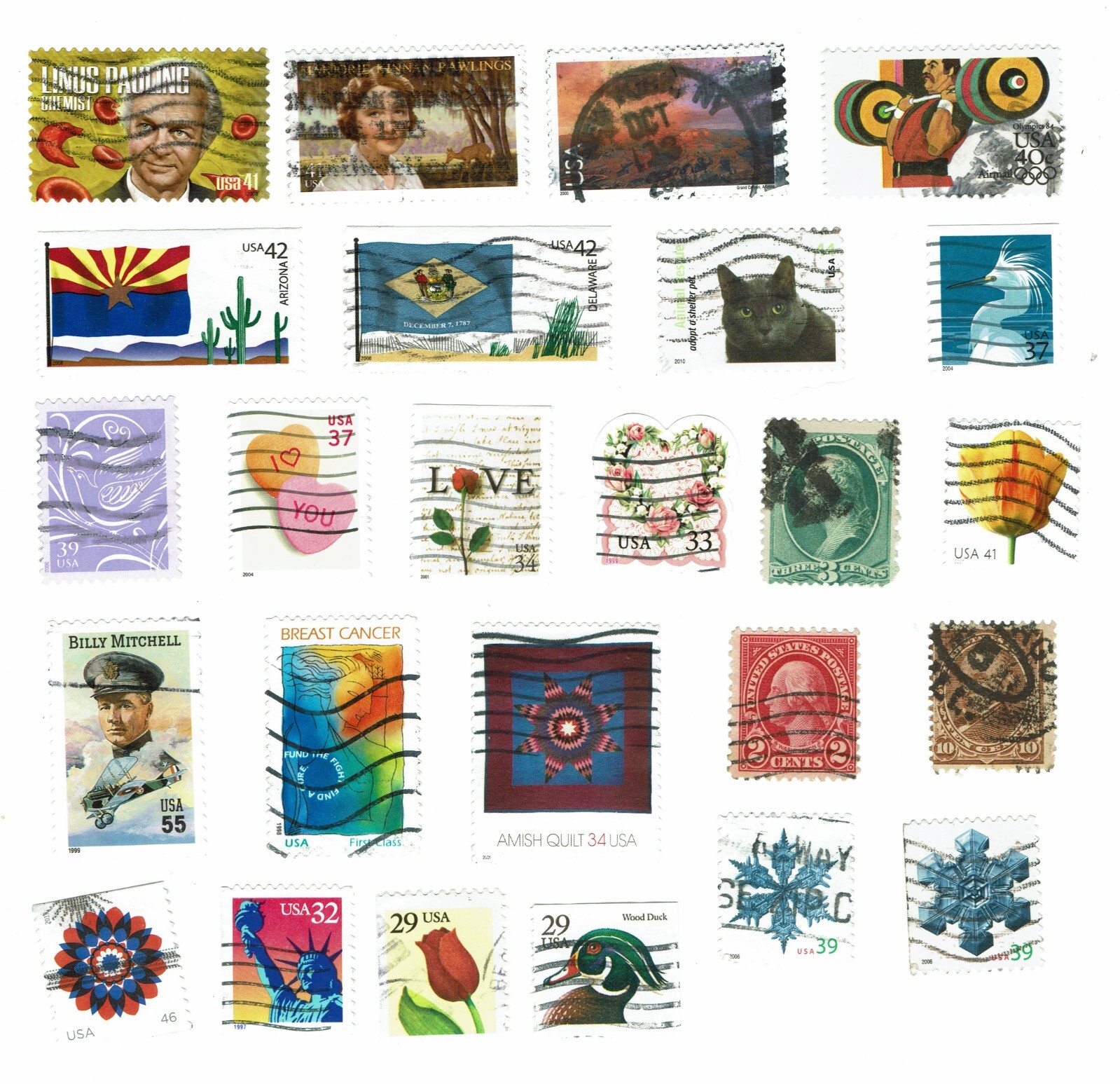 25 DIFFERENT U.S. STAMPS – USED