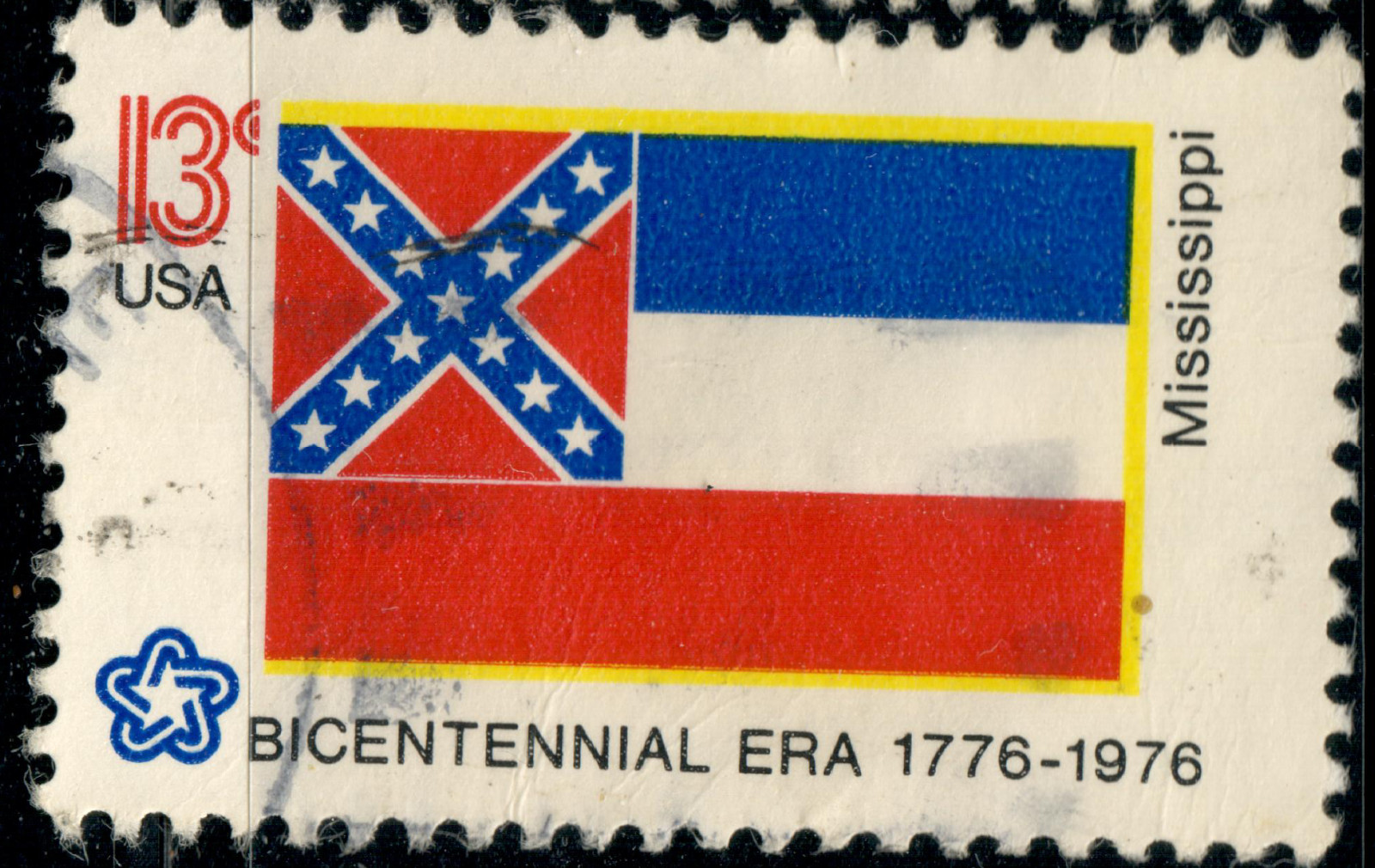 USA – 1976 – State Flags – Mississippi – 13¢ – #3605