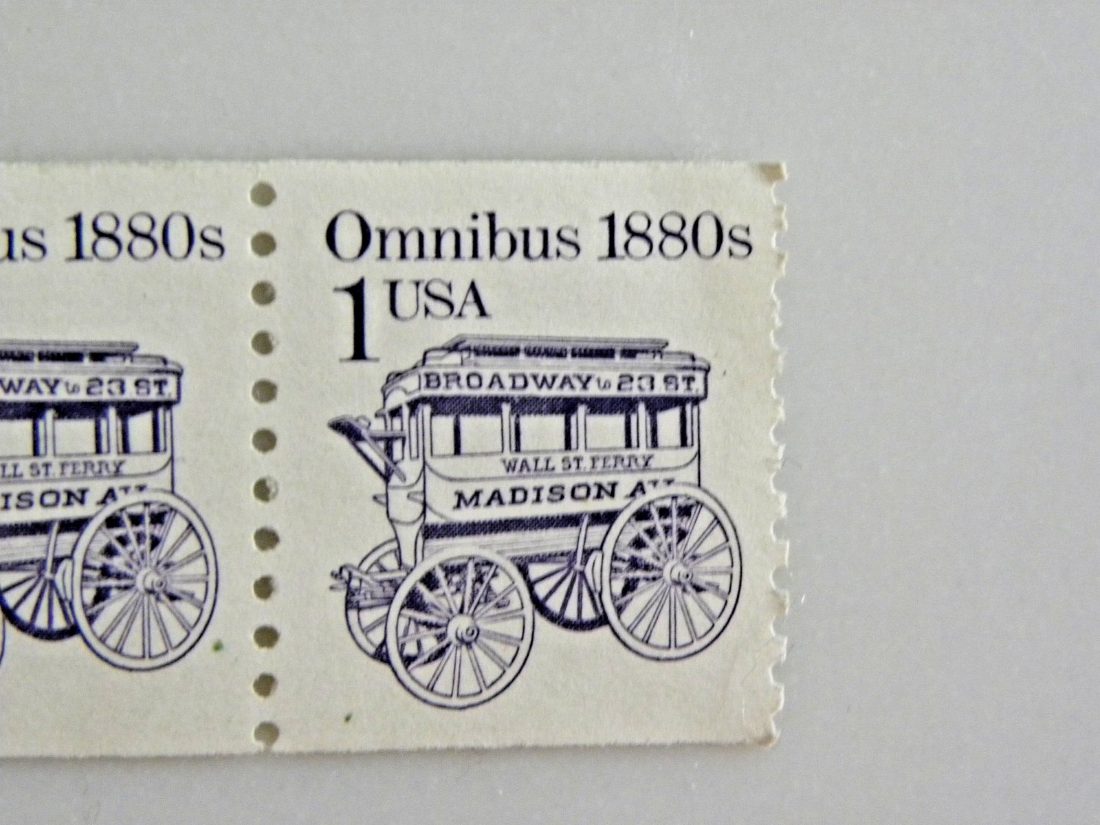 Omnibus 1880s Madison Stagecoach USA 1 ¢ 1983 US Postage Stamps