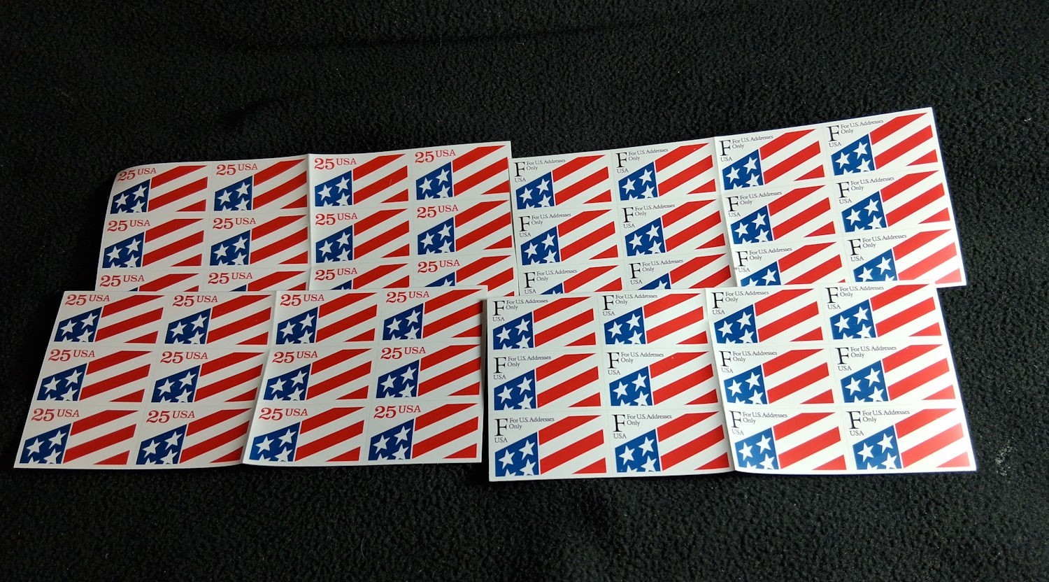 ATM Postage Stamps Lot 2 Booklets 25c and 2 Booklets F (29c) $12.96 FV Free Ship