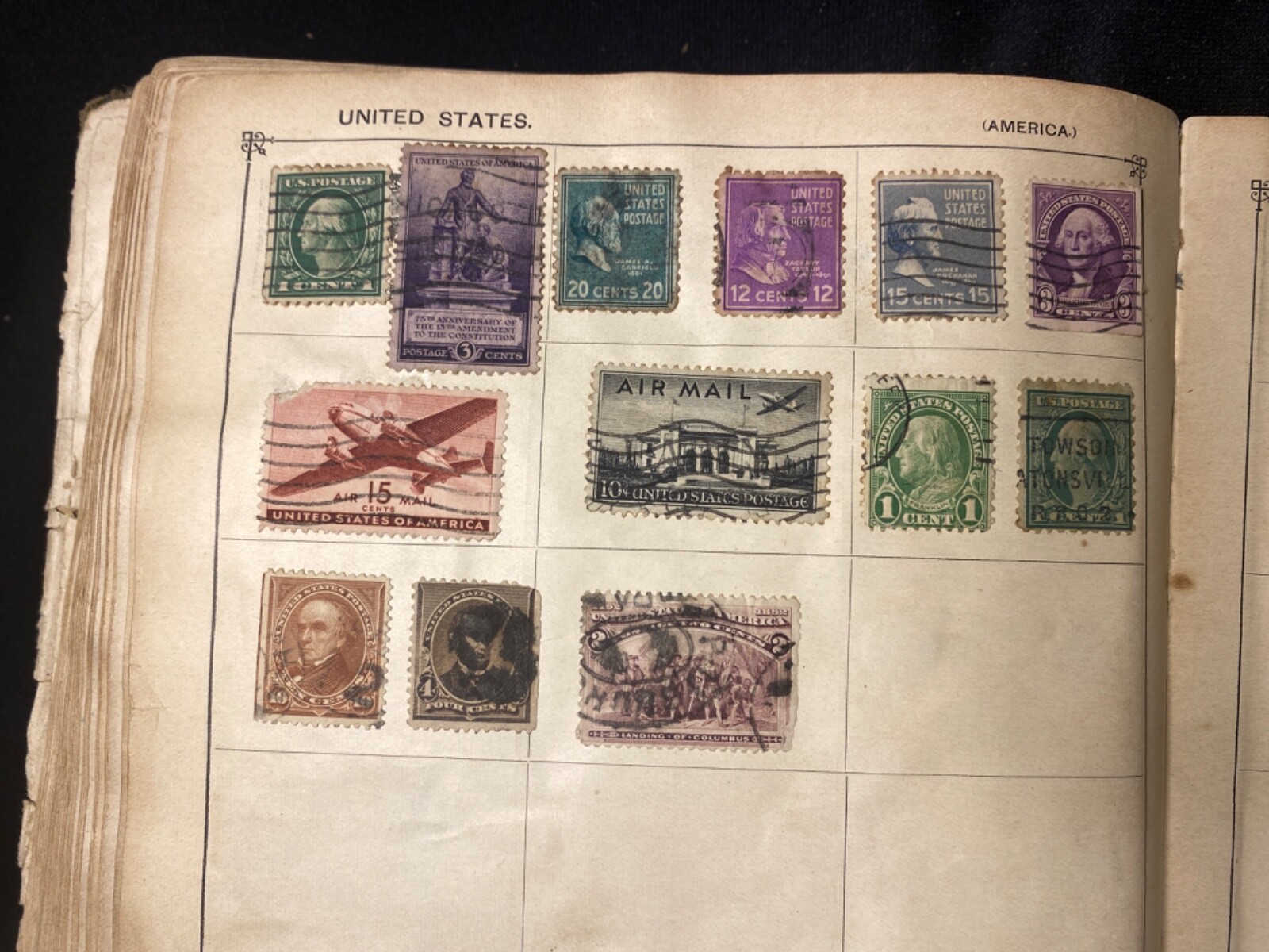 73 US Stamps Air Mail UN 1892 1863 Black Jack Iwo Jima Victory 13th Amendment