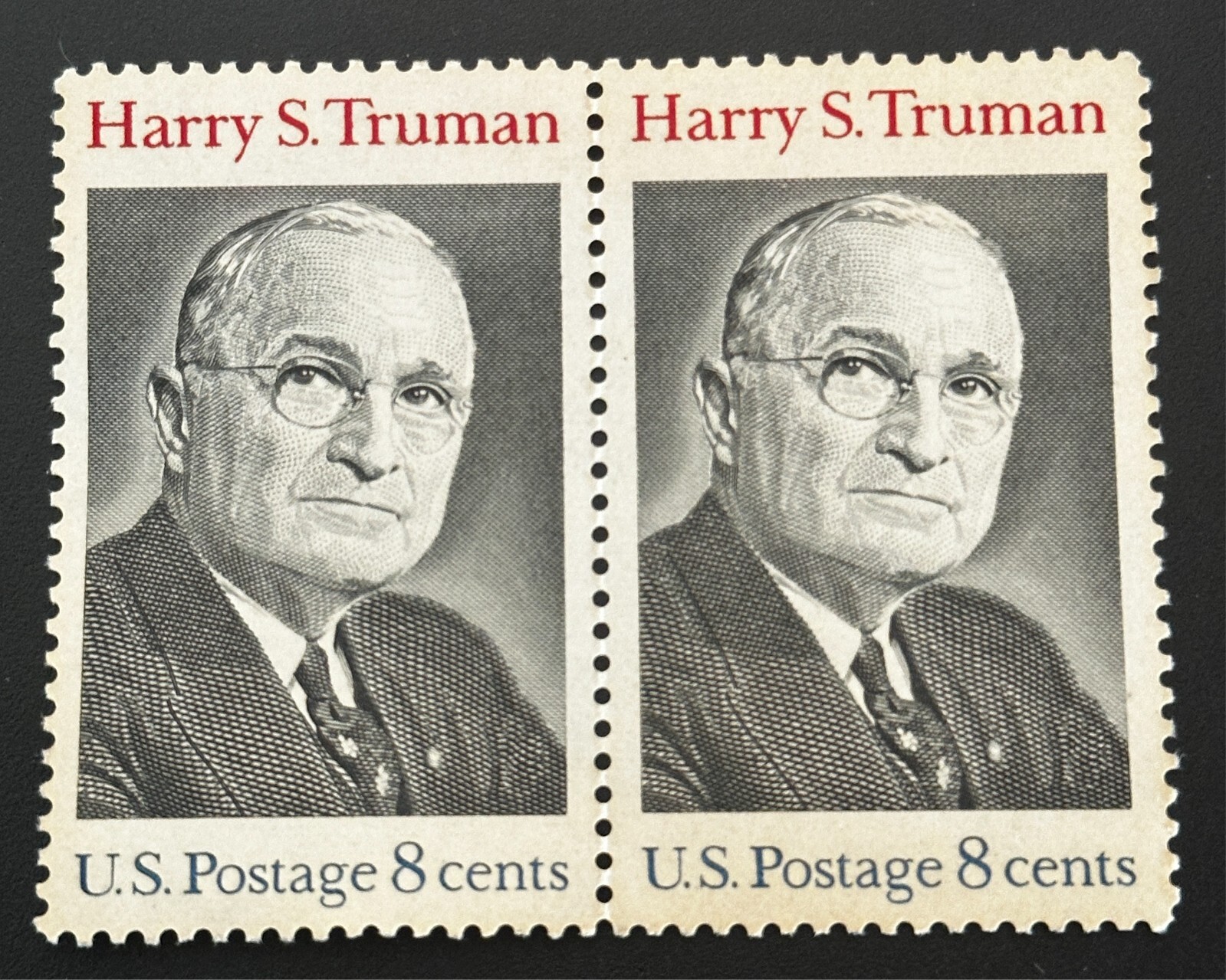 8¢ HARRY S. TRUMAN US POSTAGE STAMP, NH, USED, GOOD CONDITION