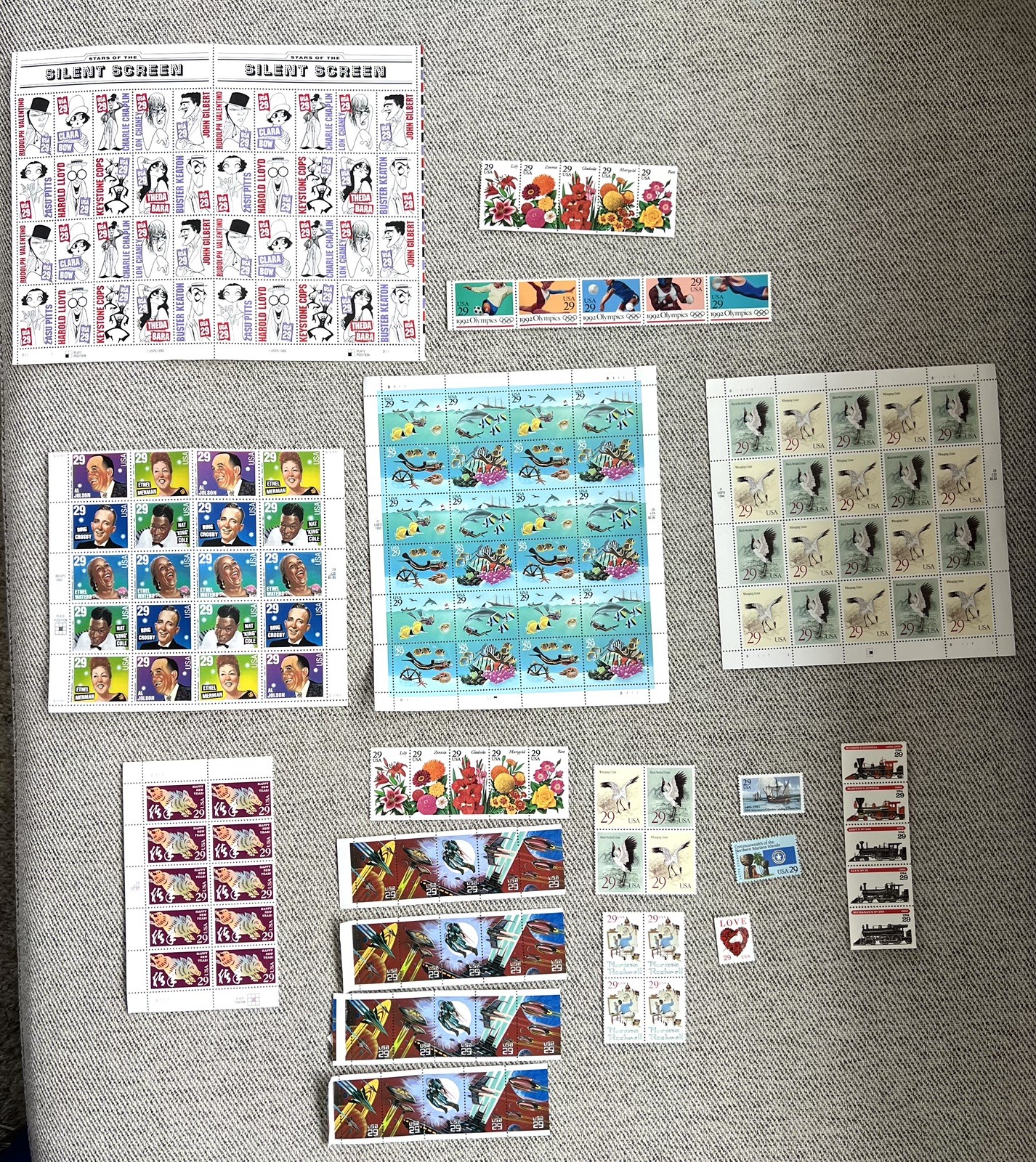 USPS Stamps Lot of 165 Stamps (29 Cent) (Face Value) $47