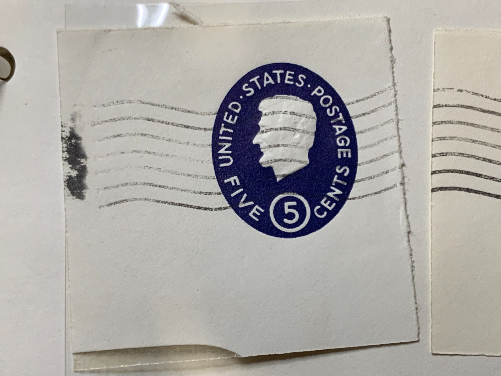 USA 1962 5 cent Sc-U544 Embossed Abraham Lincoln Envelope stamp Used 3x
