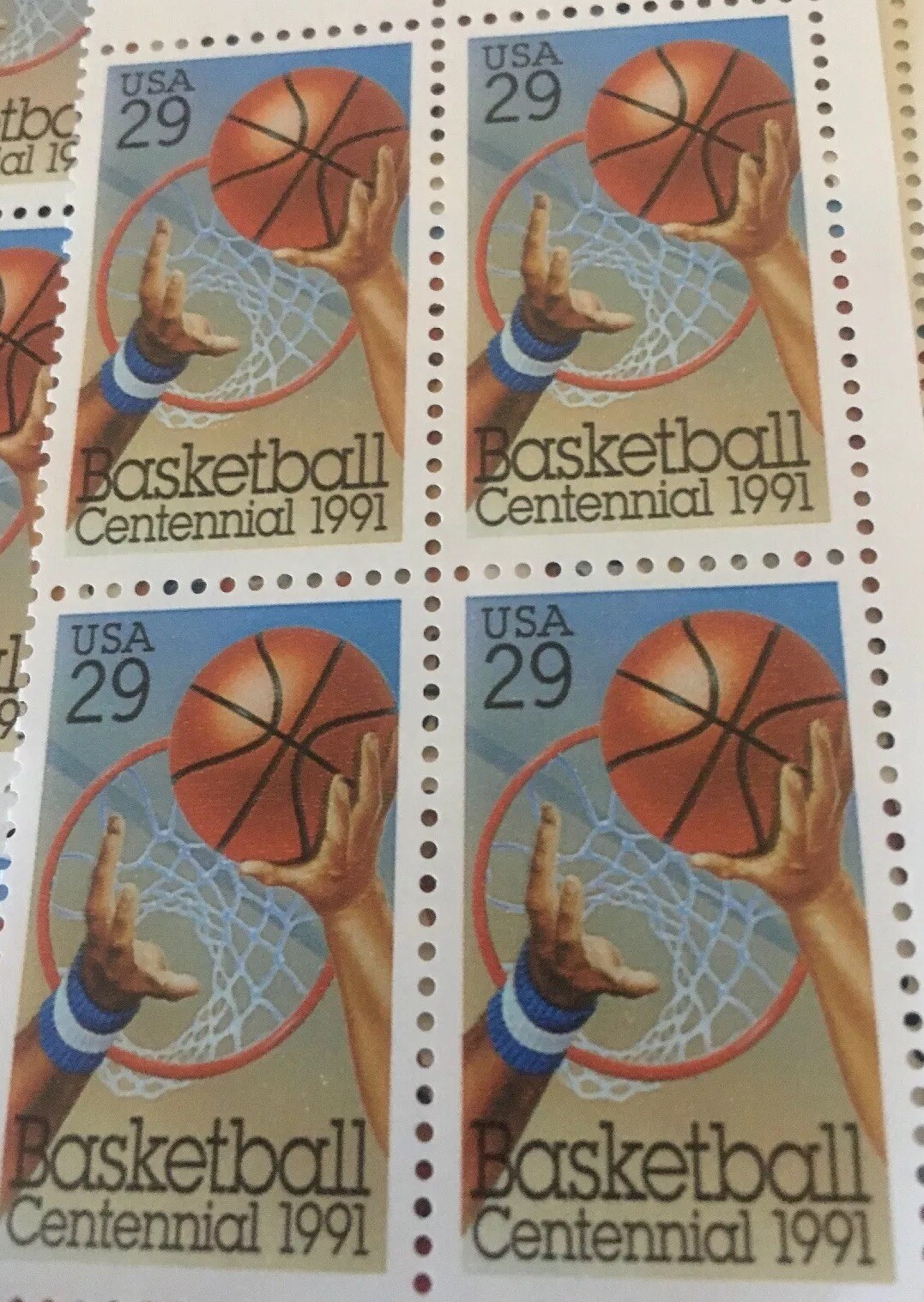 4 Basketball Stamps For Holiday, Wedding And Valentine Mail
